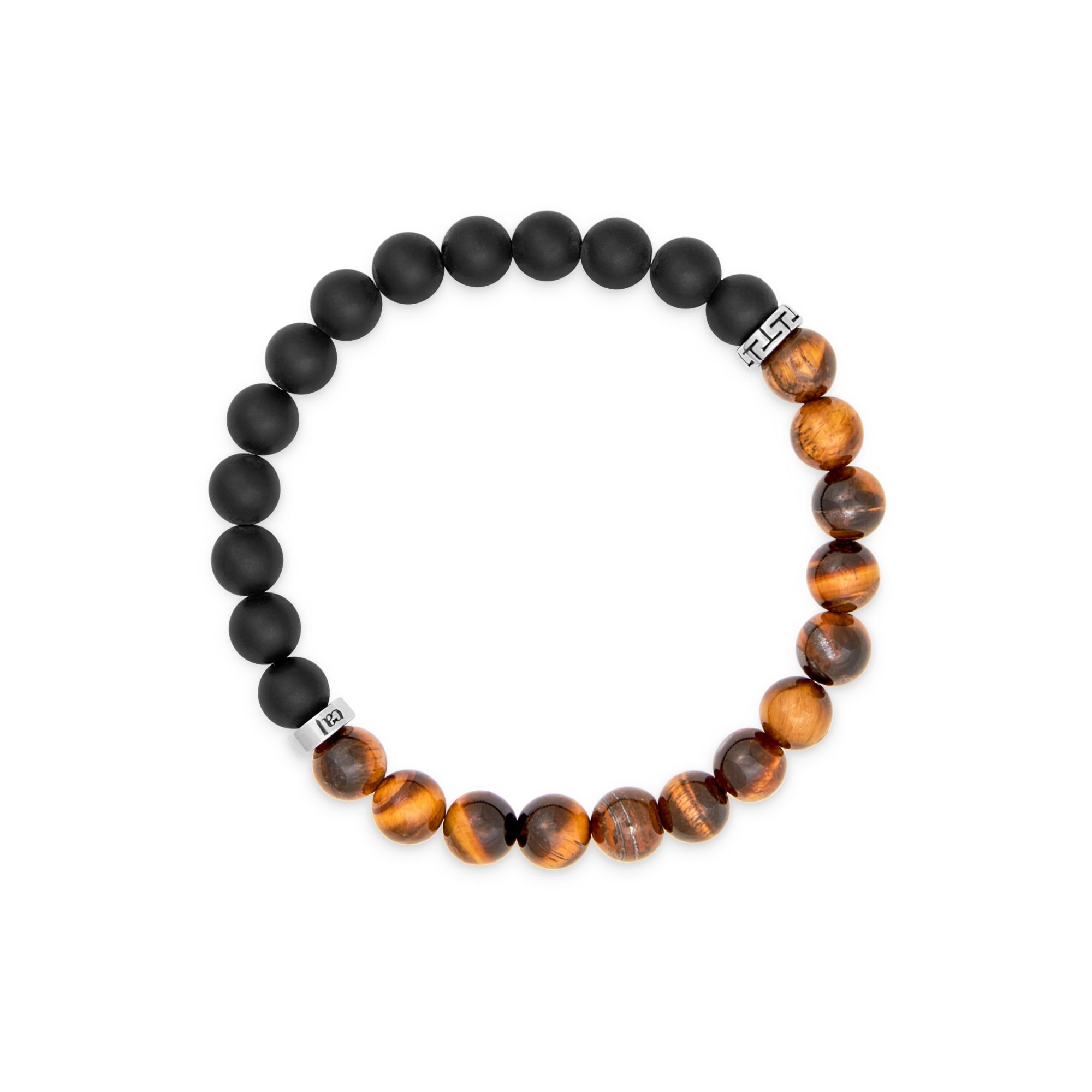 CAÏ Armband »Tigerauge & Onyx 21cm«