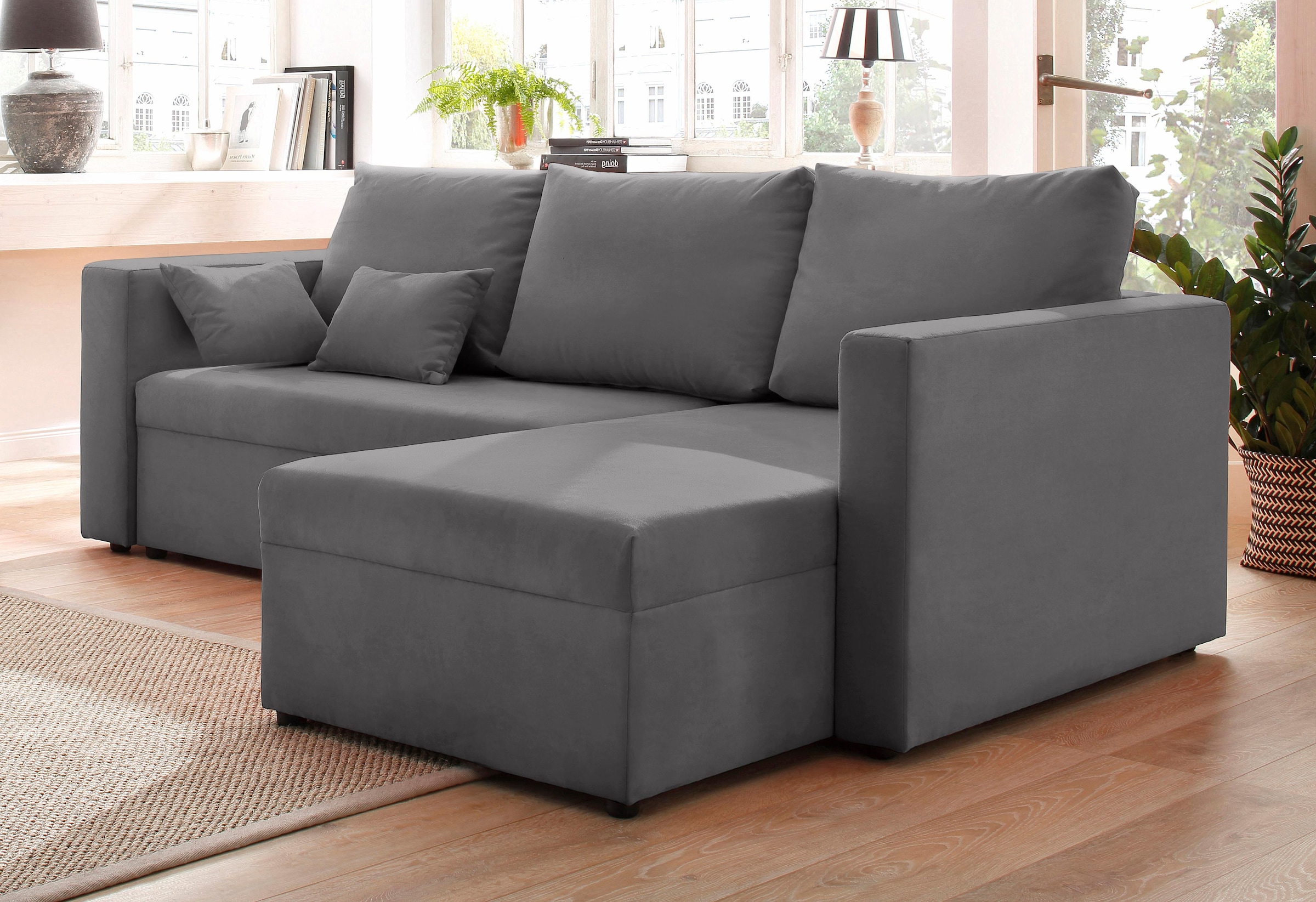 Home affaire Ecksofa »Pur L-Form«, wahlweise mit Bettfunktion