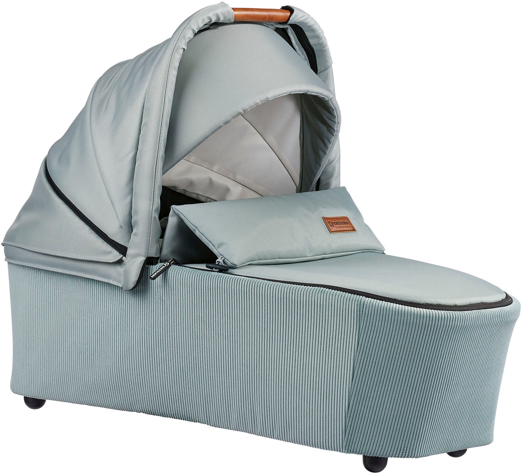 Gesslein Kombi-Kinderwagen »FX4 Soft+ mit Aufsatz Life, schwarz/cognac, eisblau«, mit Babywanne C3 und Babyschalenadapter