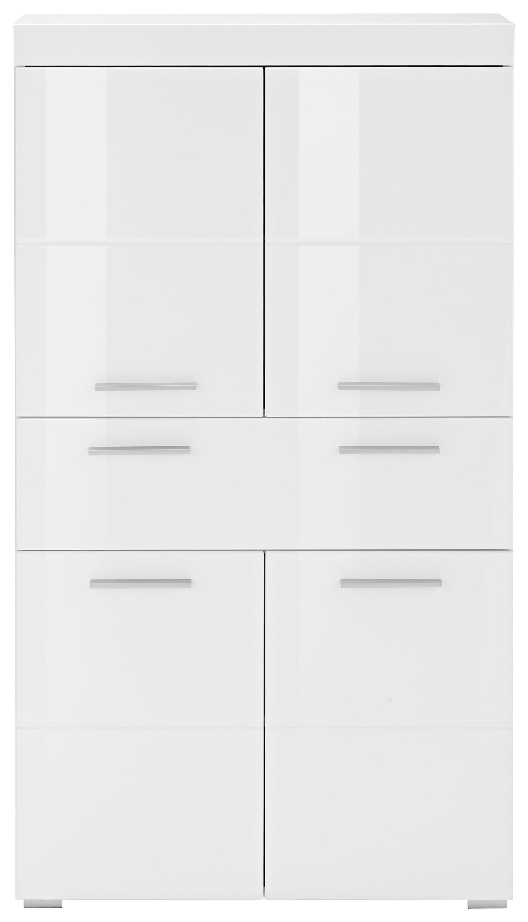 welltime Midischrank »Avena« Standschrank mit 4 Türen, 1 Schublade - (B/T/H) 73/31/130 cm