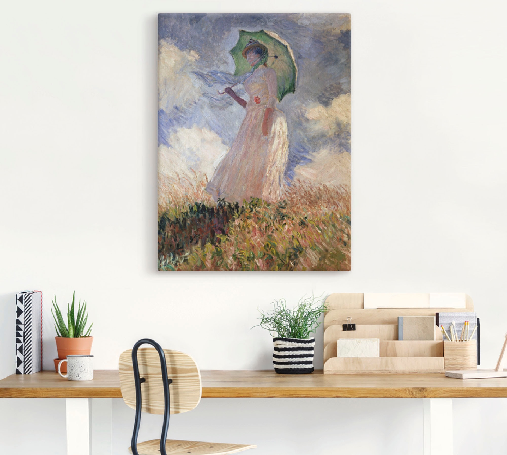 Artland Wandbild »Frau mit Sonnenschirm, Suzanne Hoschedé«, Frau, (1 St.), als Leinwandbild, Poster in verschied. Größen