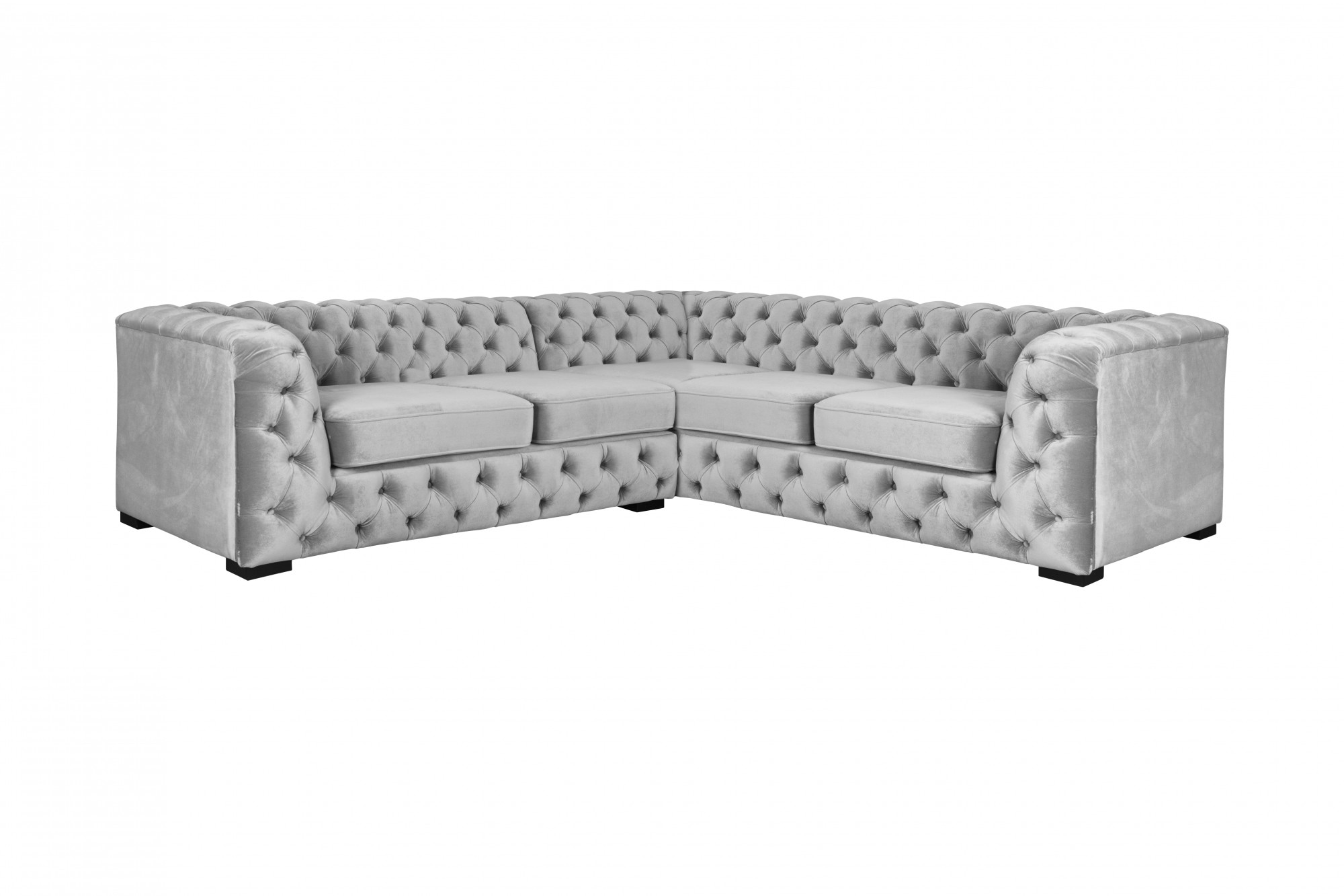 Home affaire Chesterfield-Sofa »KALINA L-Form«, hochwertige Chesterfield-Au günstig online kaufen