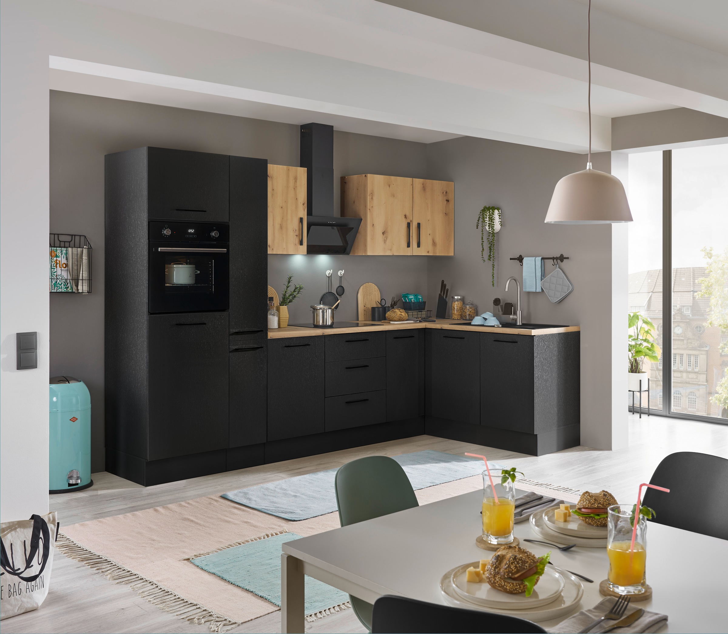 BASIC by Balculina Winkelküche »Turin«, Stellbreite 300x175 cm, wahlweise mit E-Geräten