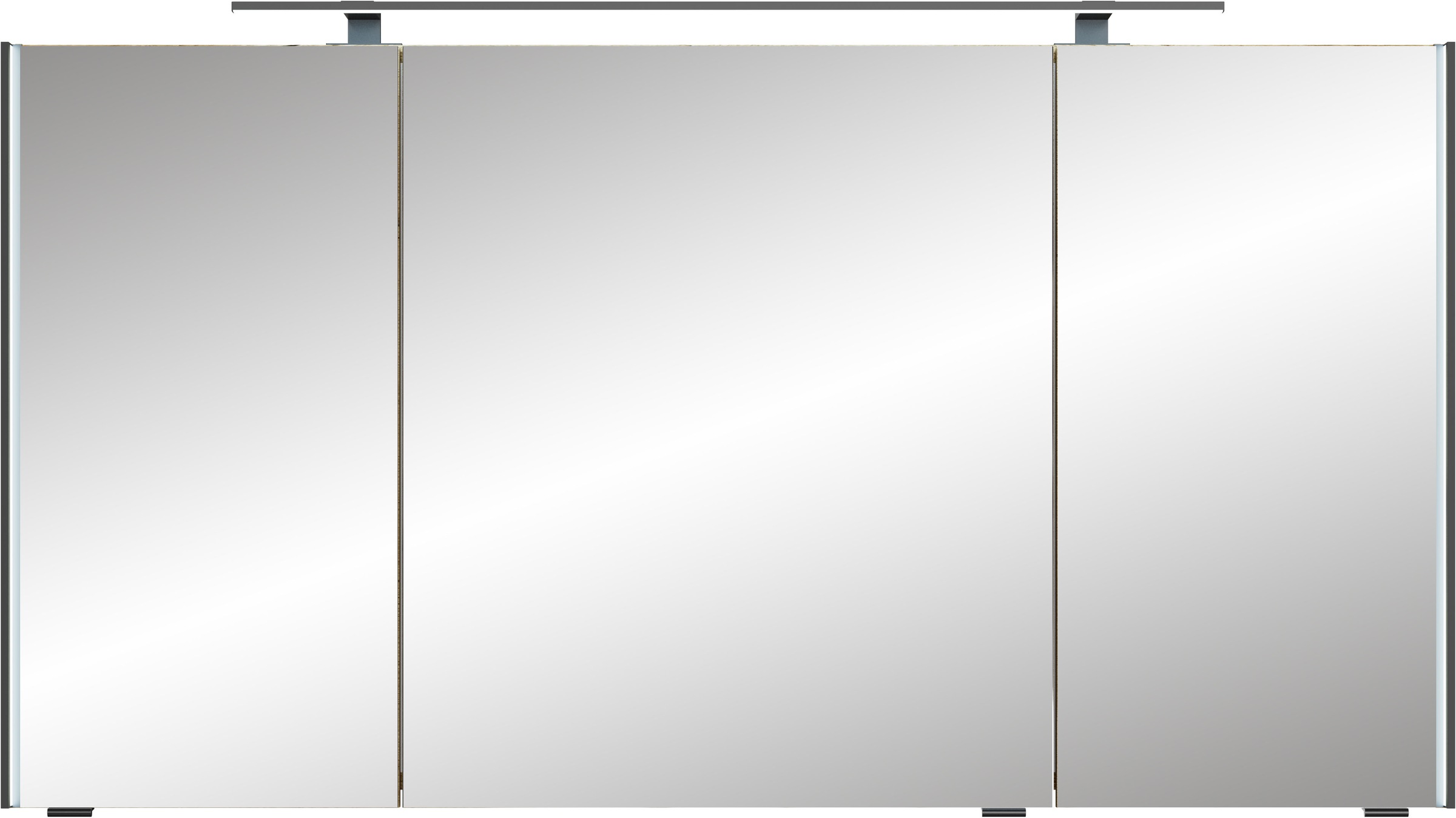 Saphir Badmöbel-Set »Serie 7045 2-teilig Mineralmarmor-Waschtisch mit LED-Spiegelschrank«, (Set, 2 St.), Badezimmer-Set 133,2 cm breit, inkl. Türdämpfer, 5 Türen, 2 Schubladen