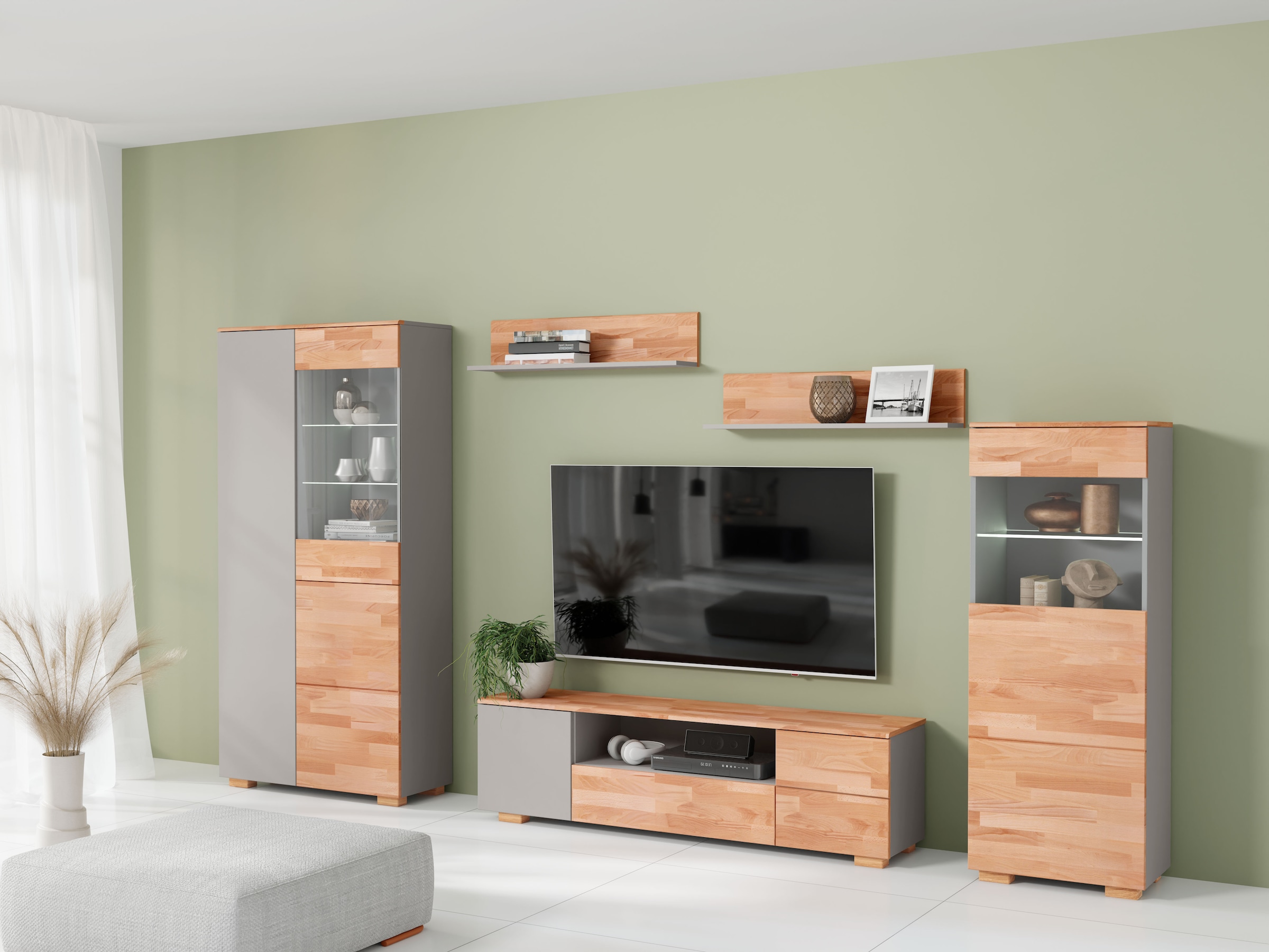 Home affaire Wohnwand, (5 St.), schöne moderne Optik