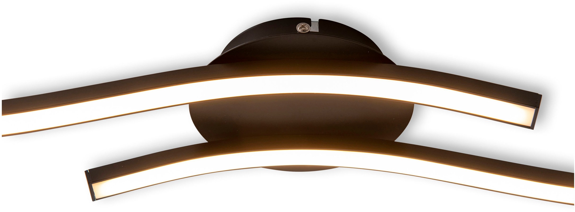 näve LED Deckenleuchte »Onda«, 2 flammig, Leuchtmittel LED-Modul | LED fest integriert, Deckenlampe, Wandleuchte warmweiß, L: 65cm, 12W, schwarz-matt, IP20