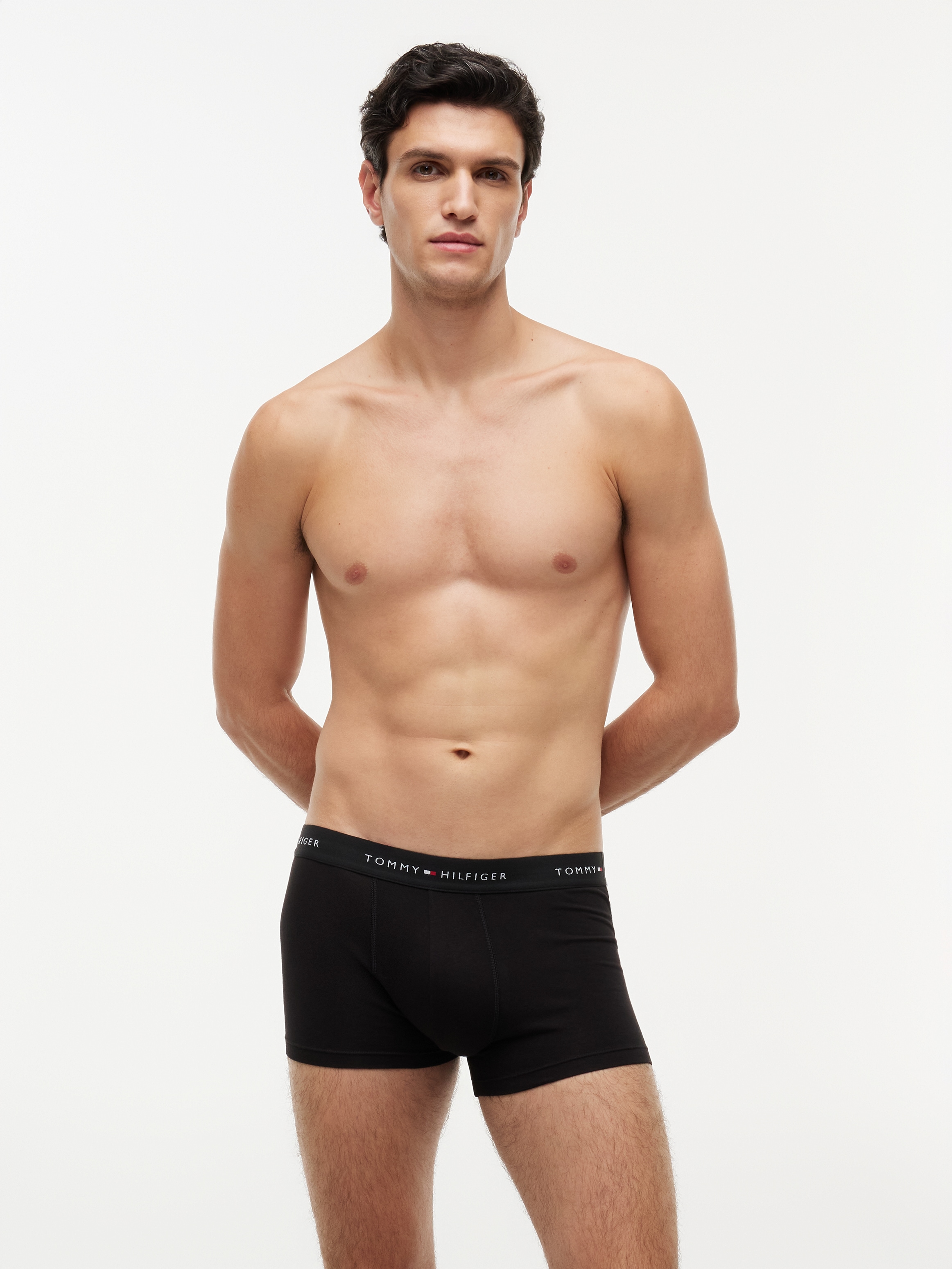 Tommy Hilfiger Underwear Trunk »TRUNK 3 PACK« 3 Stk. mit kontrastfarbenem Logobund