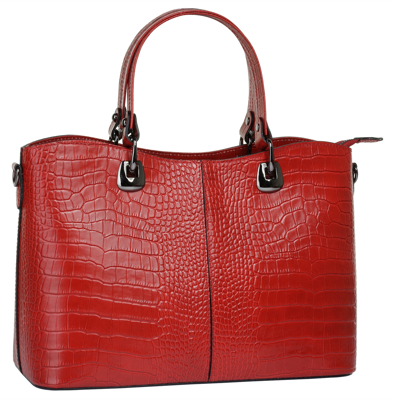 Cluty Henkeltasche, echt Leder, Made in Italy