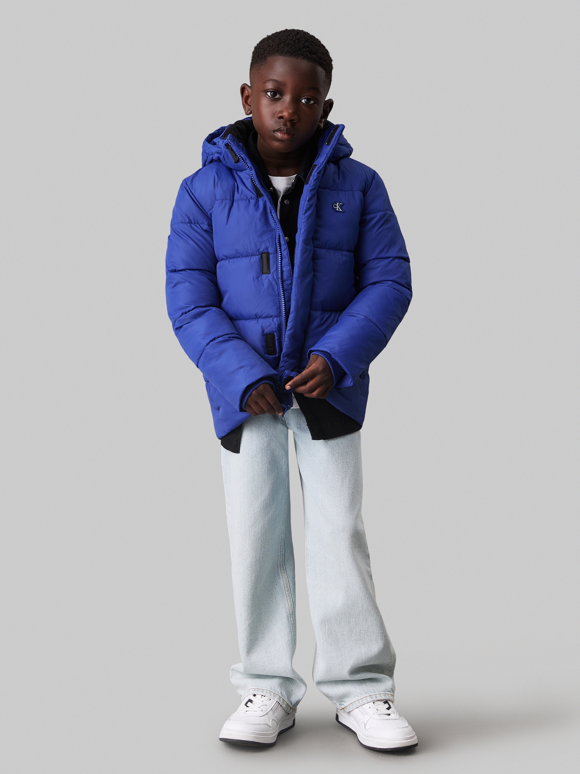 Calvin Klein Jeans Winterjacke »ESSENTIAL PUFFER JACKET«, mit Kapuze, für Kinder bis 16 Jahre und mit Logopatch