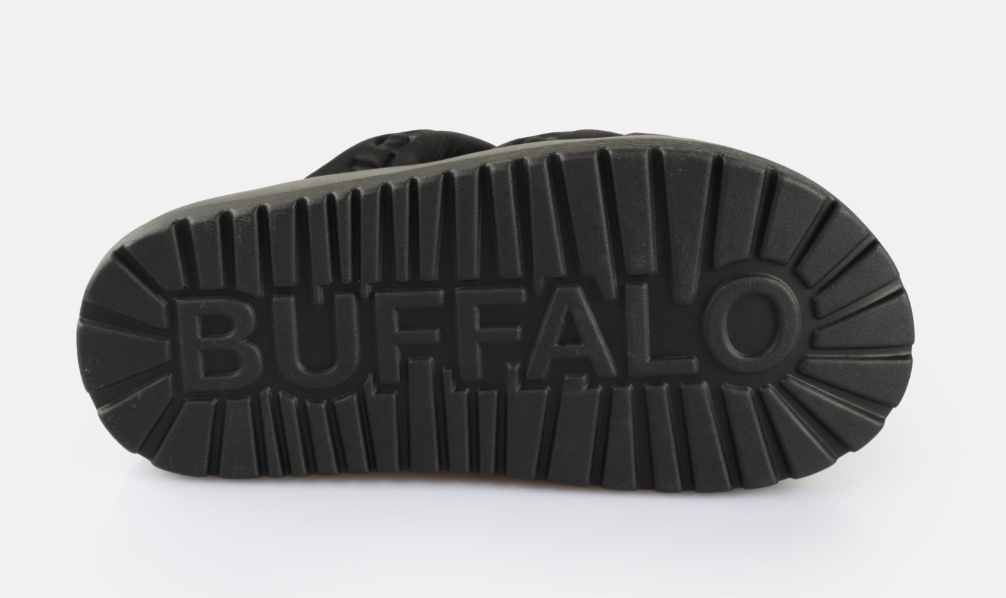 Buffalo Pantolette »PALMA CROSS vegan«, Schlappen, Poolslides, Hausschuh, Schommerschuh, Strandschuh