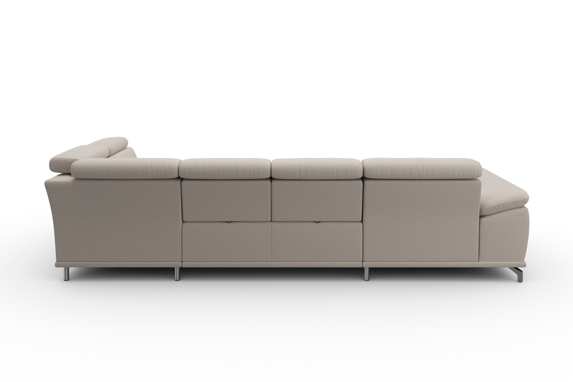sit&more Wohnlandschaft »Cabrio U-Form, mit Sitztiefenverstellung, Arm- und Kopfteilverstellung«, 3 Nierenkissen, Federkern, optional Bettfunktion und Stauraum