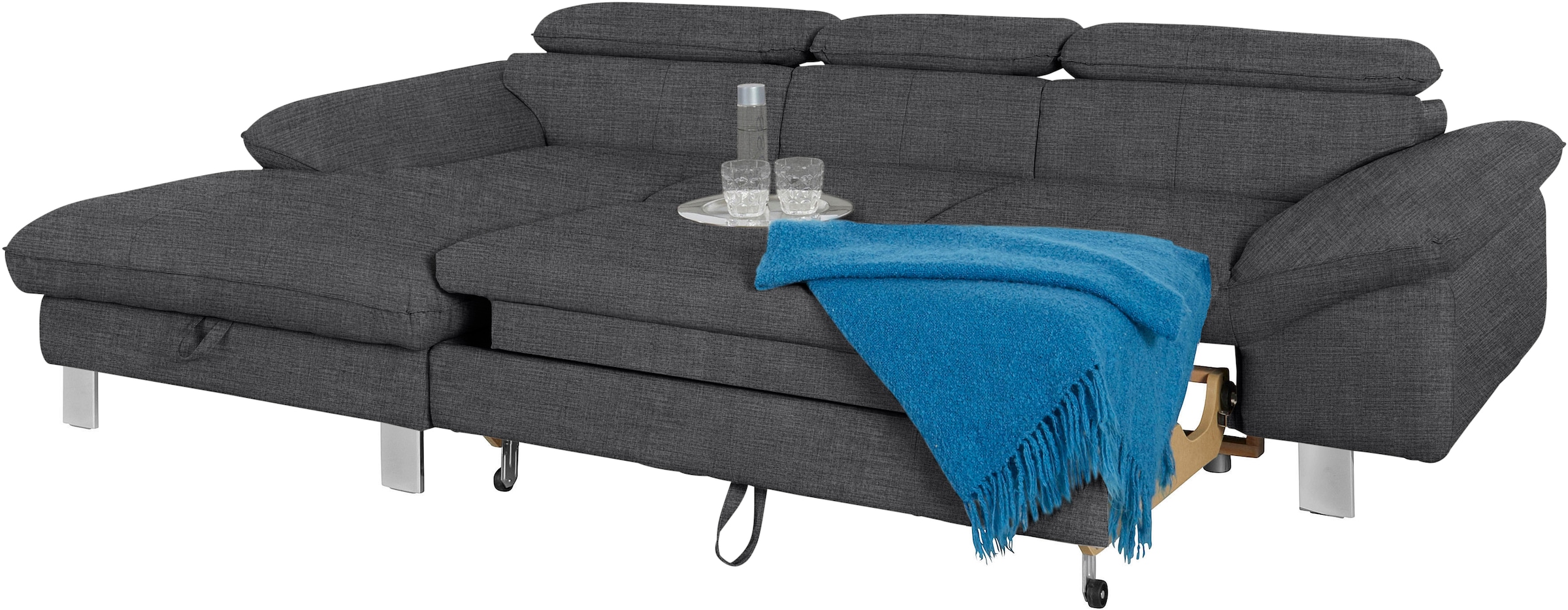 COTTA Ecksofa Driver, mit Kopfteilverstellung, wahlweise mit Bettfunktion