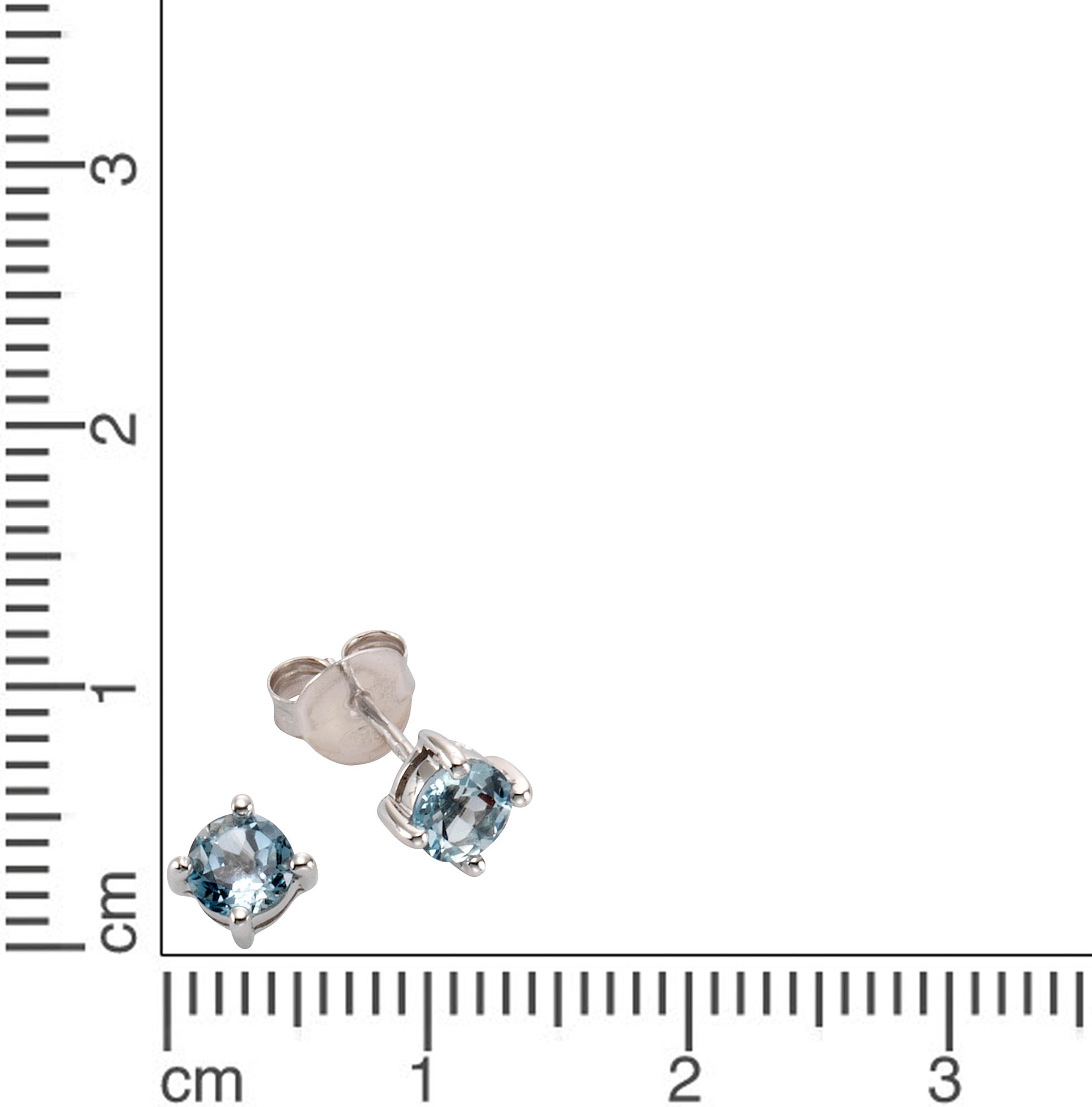 Firetti Paar Ohrstecker »Schmuck Geschenk, Ohrringe Solitär, Silber 925«, mit Blautopas (behandelt)