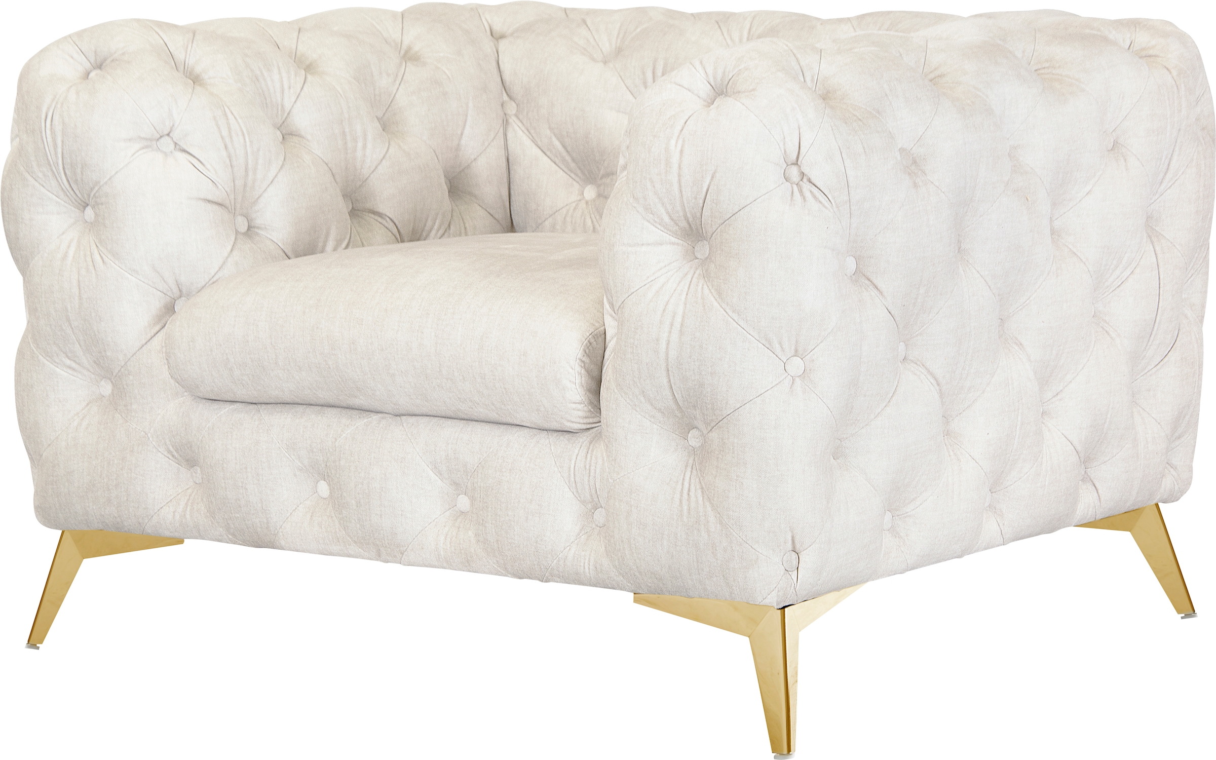 Leonique Chesterfield-Sessel »Glynis Sessel«, aufwändige Knopfheftung, moderne Chesterfield Optik, Fußfarbe wählbar