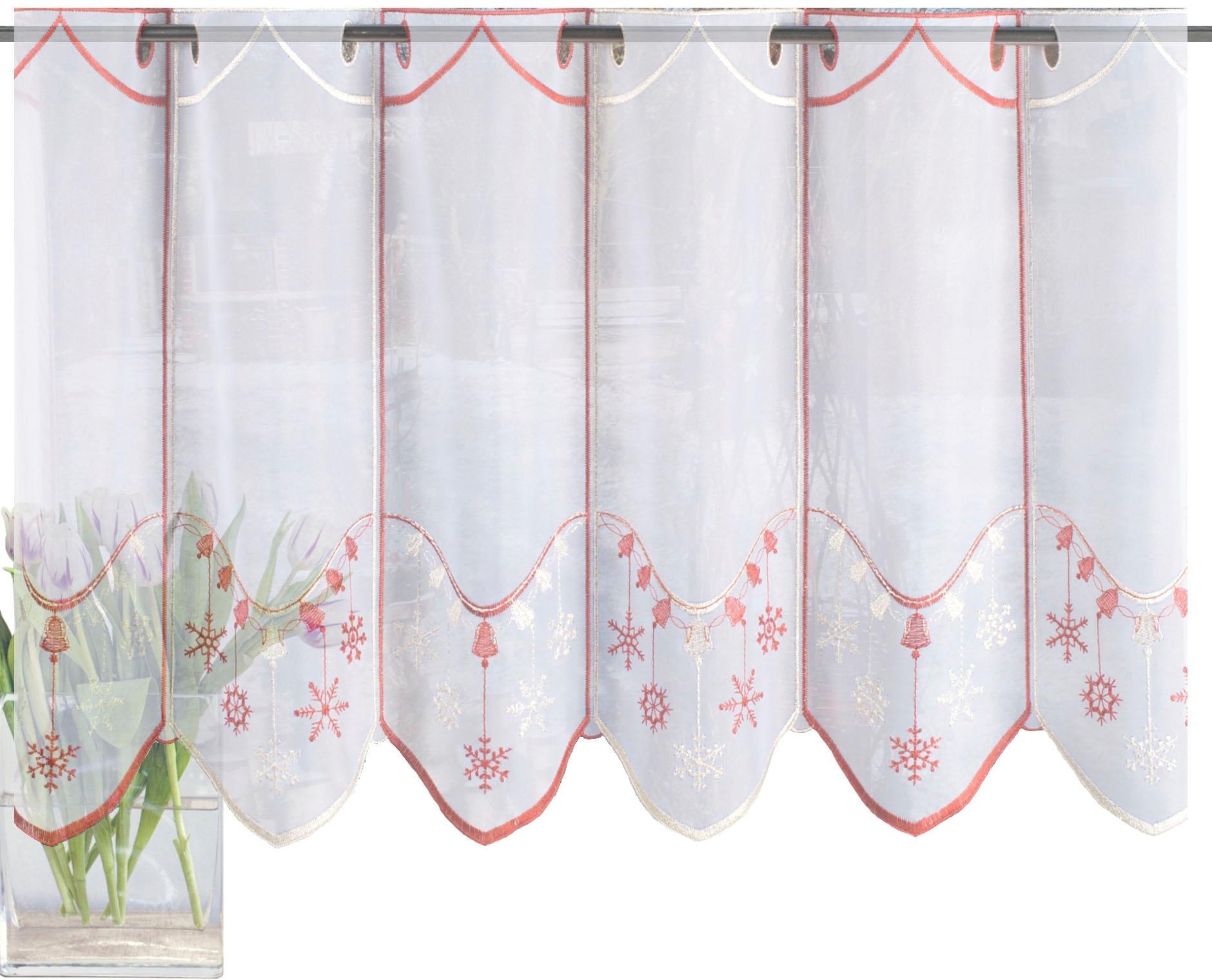 HOME WOHNIDEEN Scheibengardine »ADRIANE«, (1 St.), HxB: 45x130, bestickt