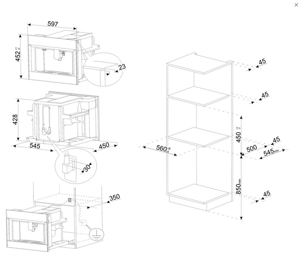 Smeg Einbau-Kaffeevollautomat »CMS4104G«