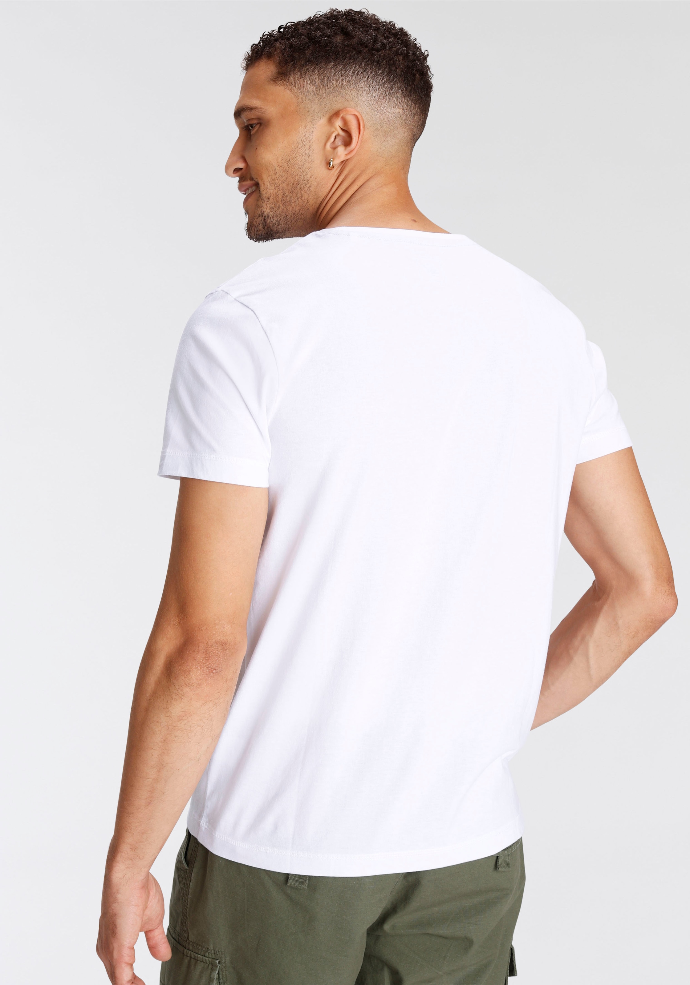 AJC T-Shirt, kurzärmelig, schmal geschnitten, mit stylischem Druck
