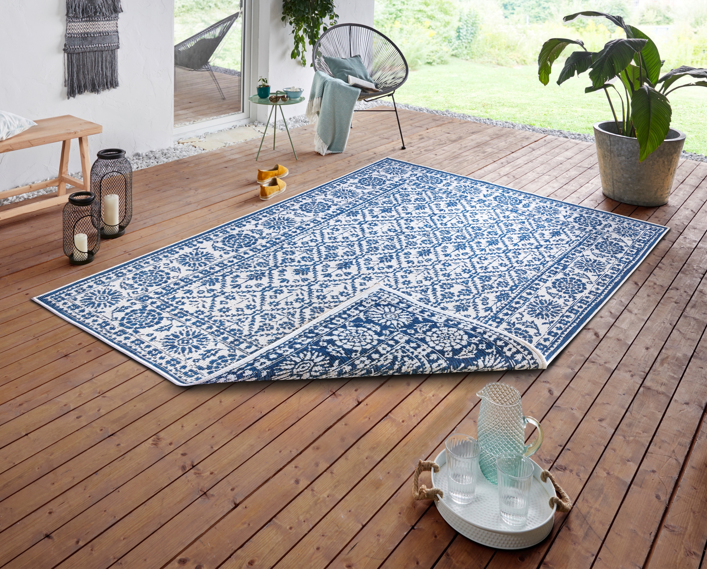 NORTHRUGS Teppich »Curacao«, rechteckig, 5 mm Höhe, In-& Outdoor, Läufer, W günstig online kaufen