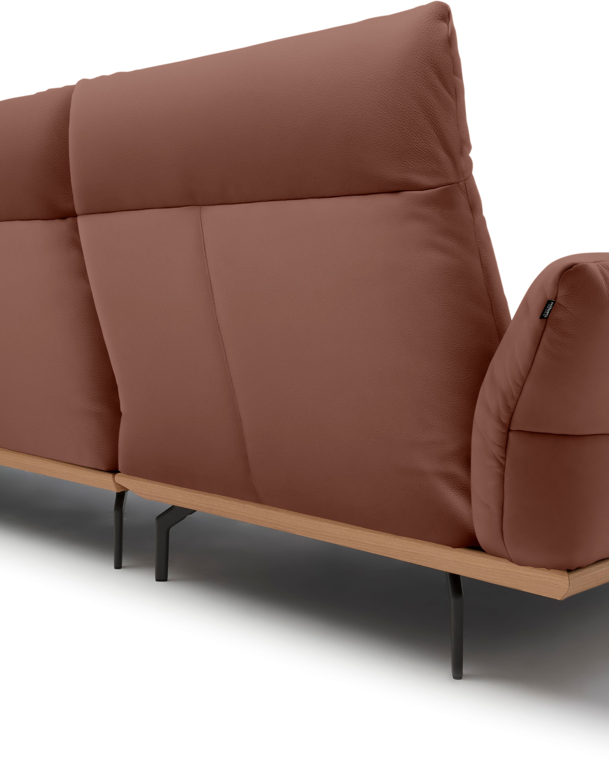 Creation BY ROLF BENZ Ecksofa »CR.460«, Sockel in Eiche, Alugussfüße in umbragrau, Breite 298 cm