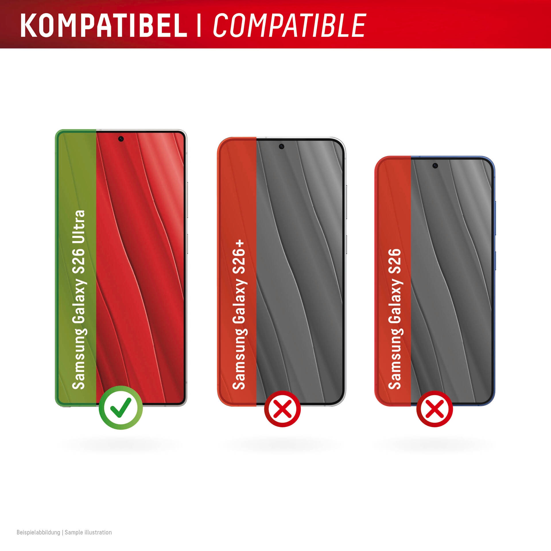 Displex Displayschutzglas »Premium Glass Screen Protector Anti-Reflex mit MountMaster« für Samsung Galaxy S26 Ultra Displayschutzfolie, Schutzfolie, Bildschirmschutz, kratz- & stoßfest