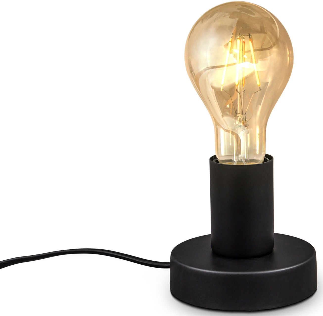 B.K.Licht Tischleuchte »BK_TL1378 Retro Tischlampe, mit Kabelschalter, Nach günstig online kaufen