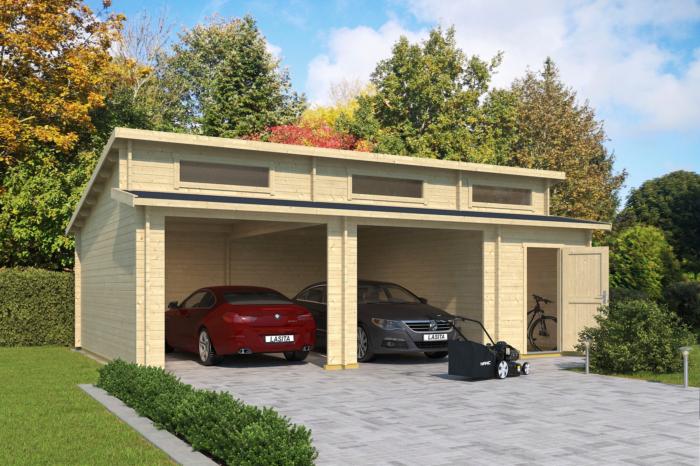 LASITA MAJA Garage »Hawaii«, (Für 2 Fahrzeuge geeignet) günstig online kaufen