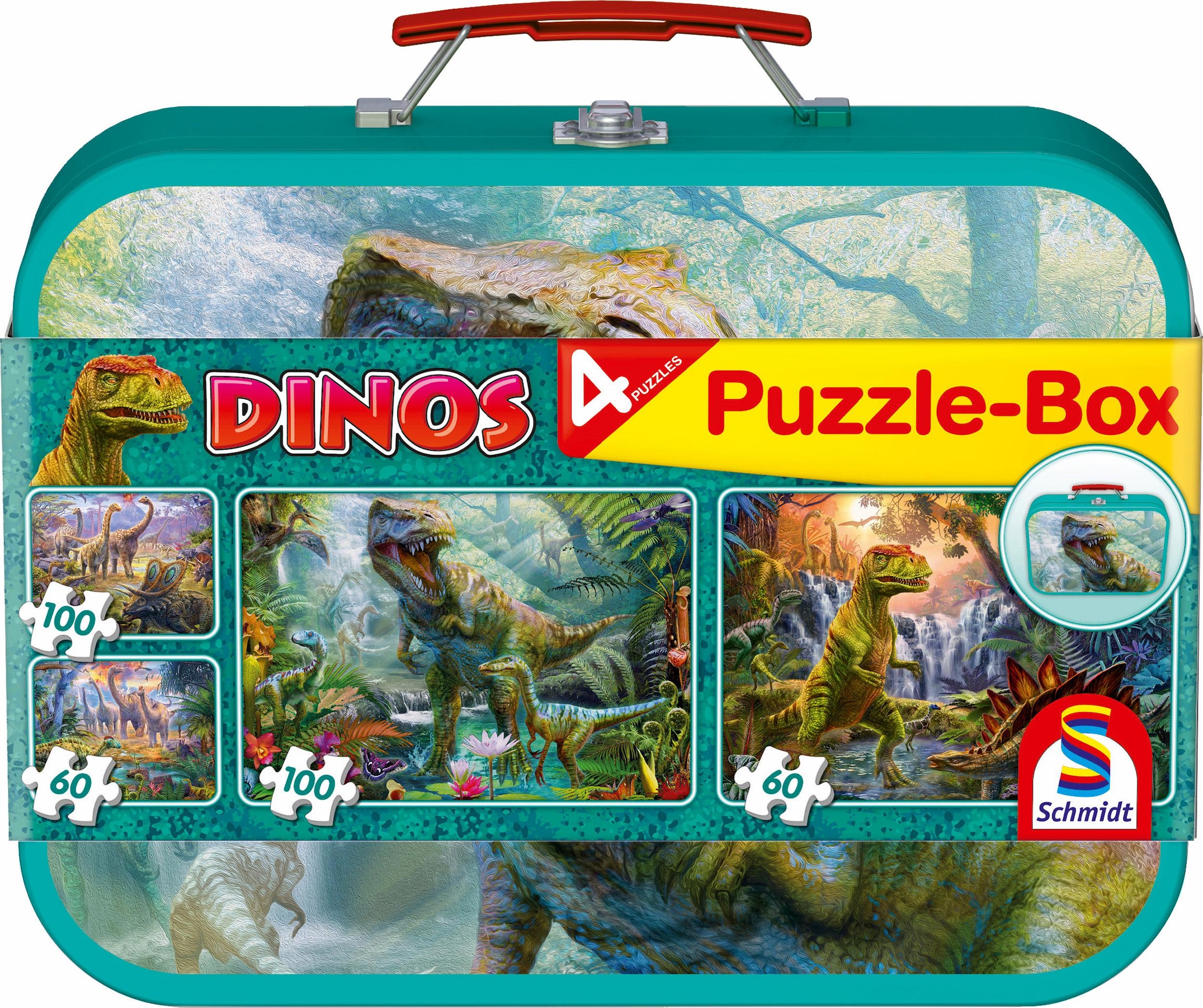 Schmidt Spiele Puzzle »Dinos Box, 2x60 und 2x100 Teile«