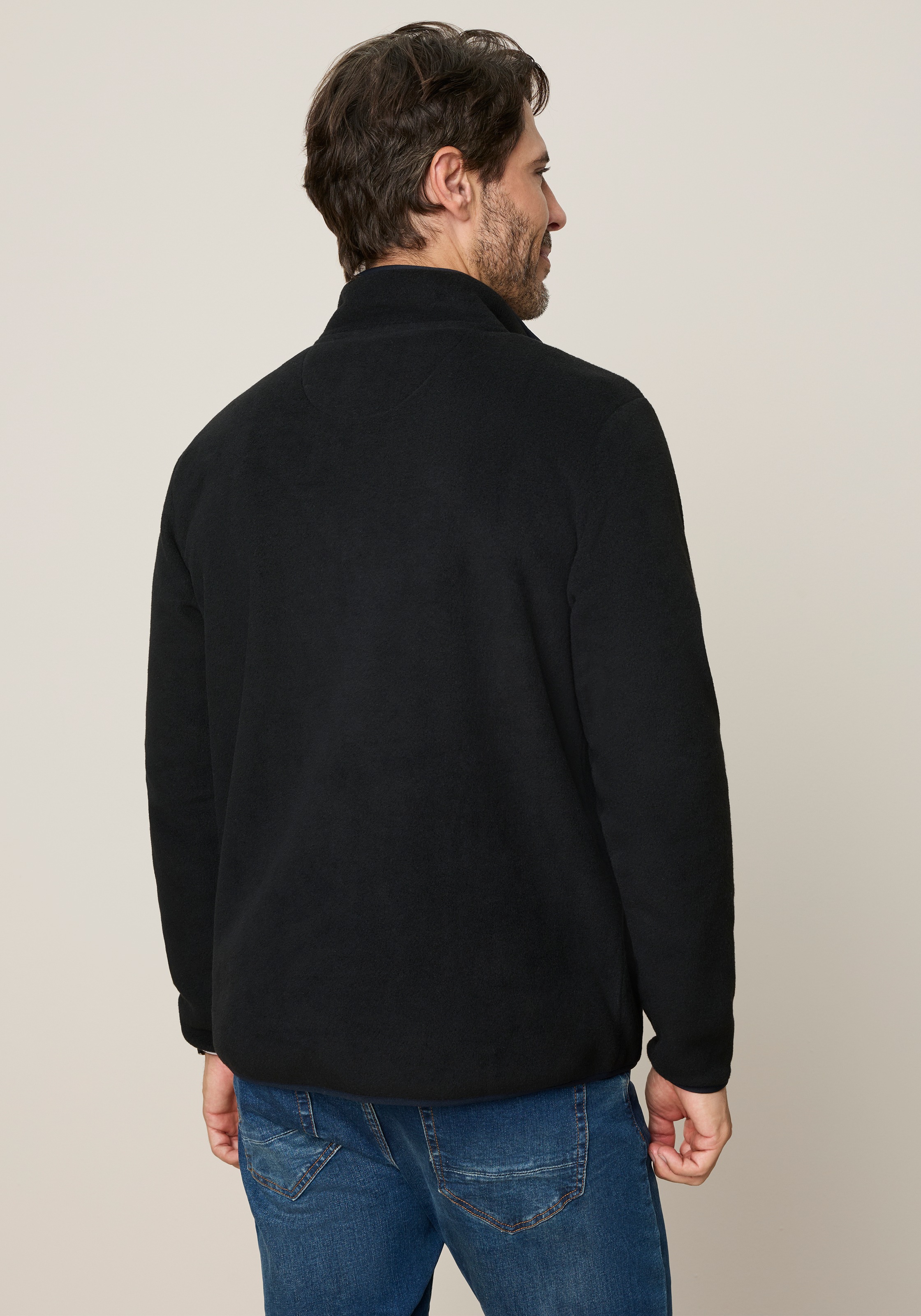 Man's World Fleecepullover , mit hochschließendem Kragen und Reißverschluss, Langarm

