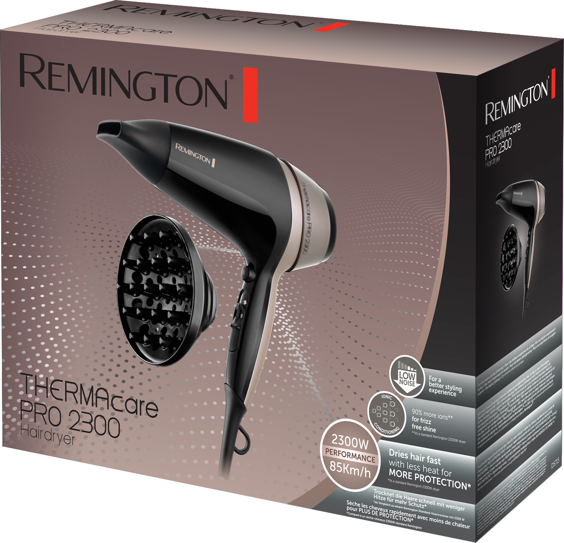 Remington Haartrockner »THERMAcare PRO 2300 (D5715)«, 2100 W, mit Ionenpflege, THERMAcare schnell, Keramik-Ionen-Ring + Diffusor