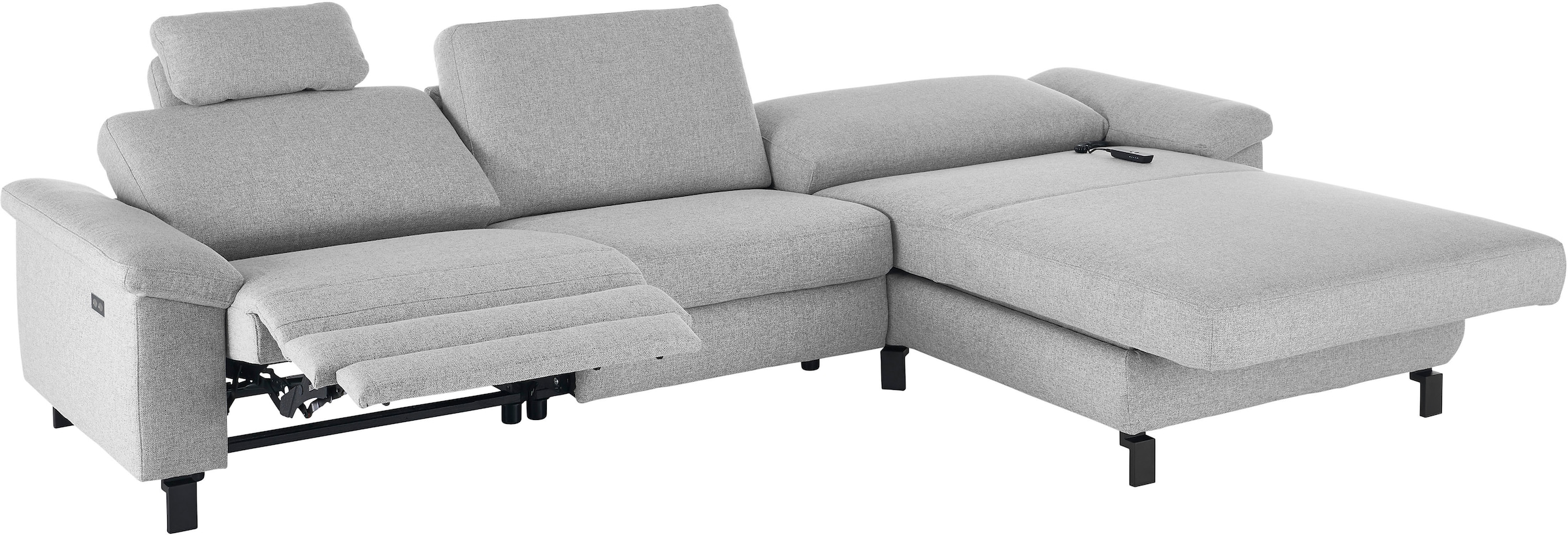 3C Candy Ecksofa »Mainau L-Form«, Relaxfunktion im 1,5-Sitzer, motorische Schlaffunktion in Longchair