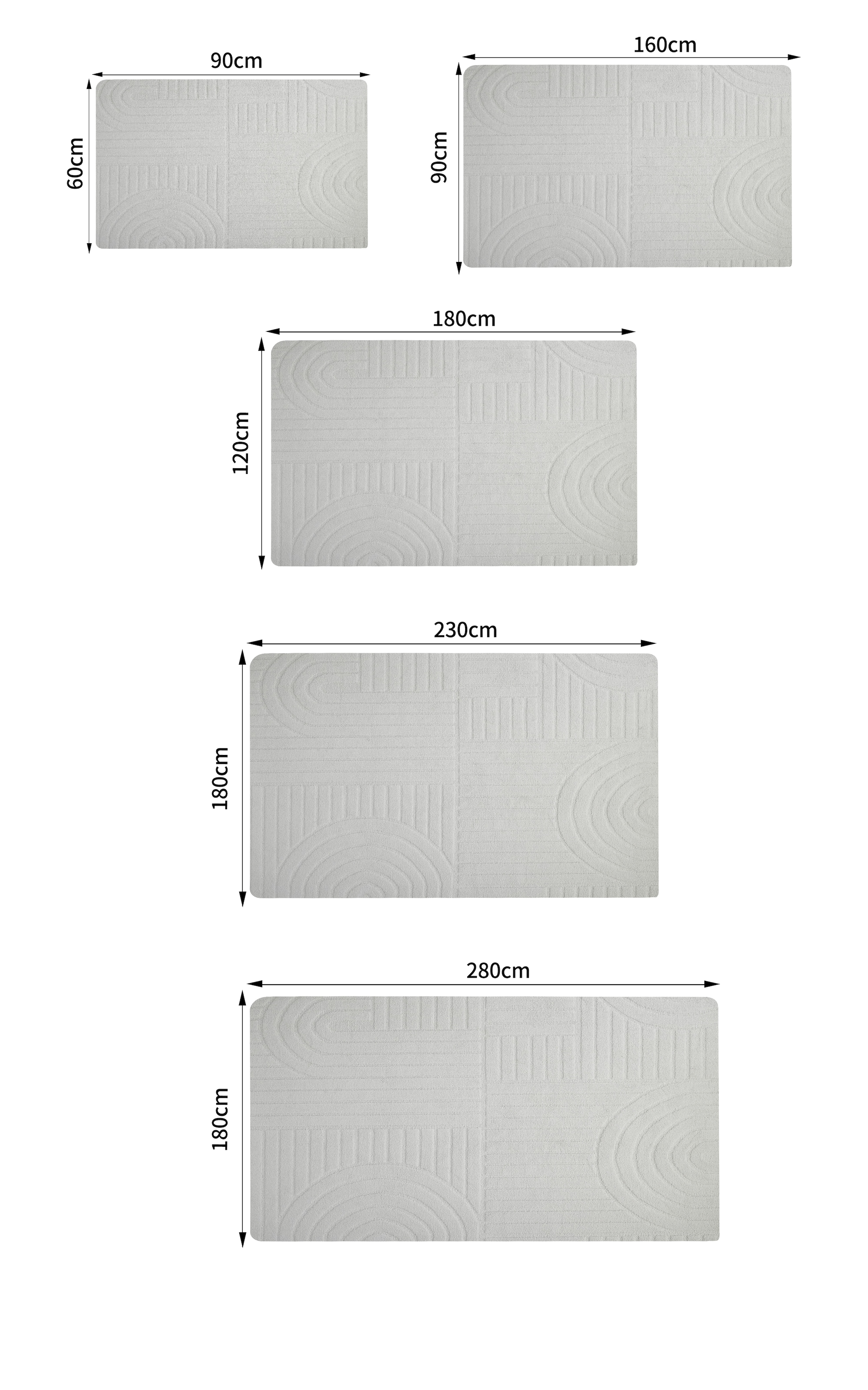 OTTO home Teppich »Neele, Boho-Design, Hoch-Tief, waschbar« rechteckig 12 mm Höhe 3D Optik, Skandinavisch, Designteppich, Wohnzimmer, Schlafzimmer