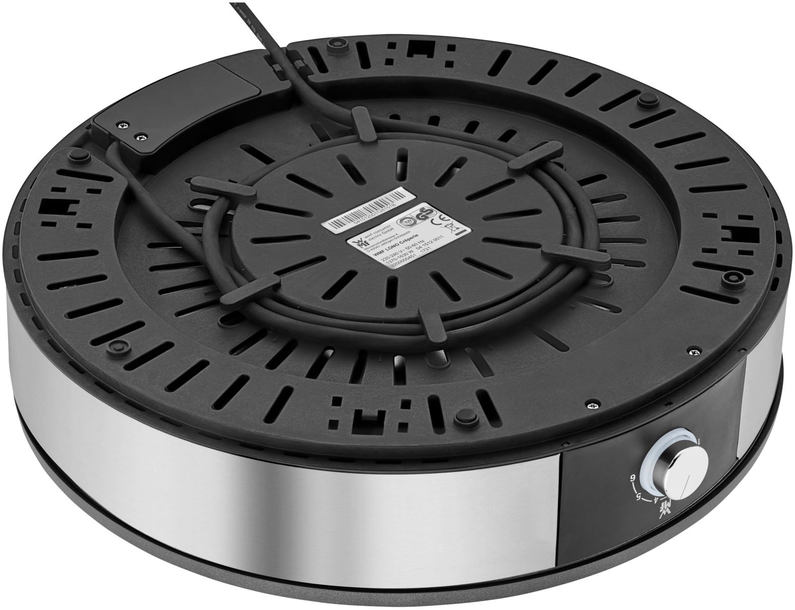 WMF Crêpesmaker »LONO Crêperie, abnehmbare, spülmaschinengeeignete Platte«, 1600 W, Ø 33 cm, inkl. Crepes-Wender und Teigverteiler, 6 Hitzestufen, Überflussrand