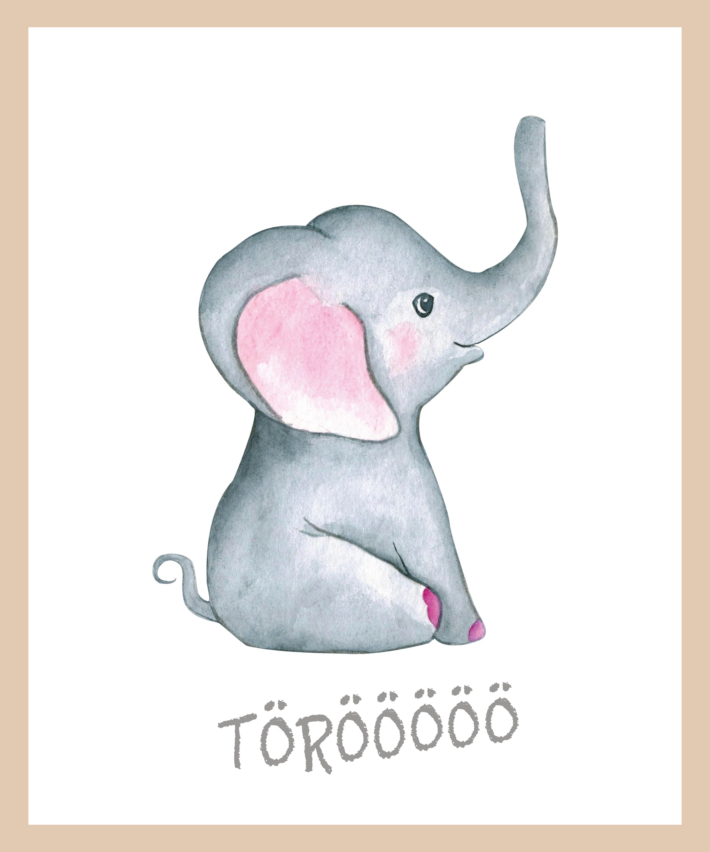 Lüttenhütt Bild mit Rahmen »oder Poster, Elefant mit Spruch«, Elefant-Elefa günstig online kaufen