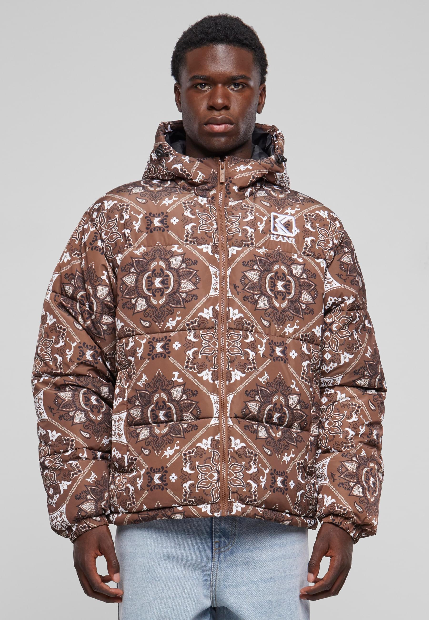 Karl Kani Winterjacke »Karl Kani Herren KM233-037-2 KK OG Paisley Puffer Jacket« 1 Stk. tlg. mitKapuze