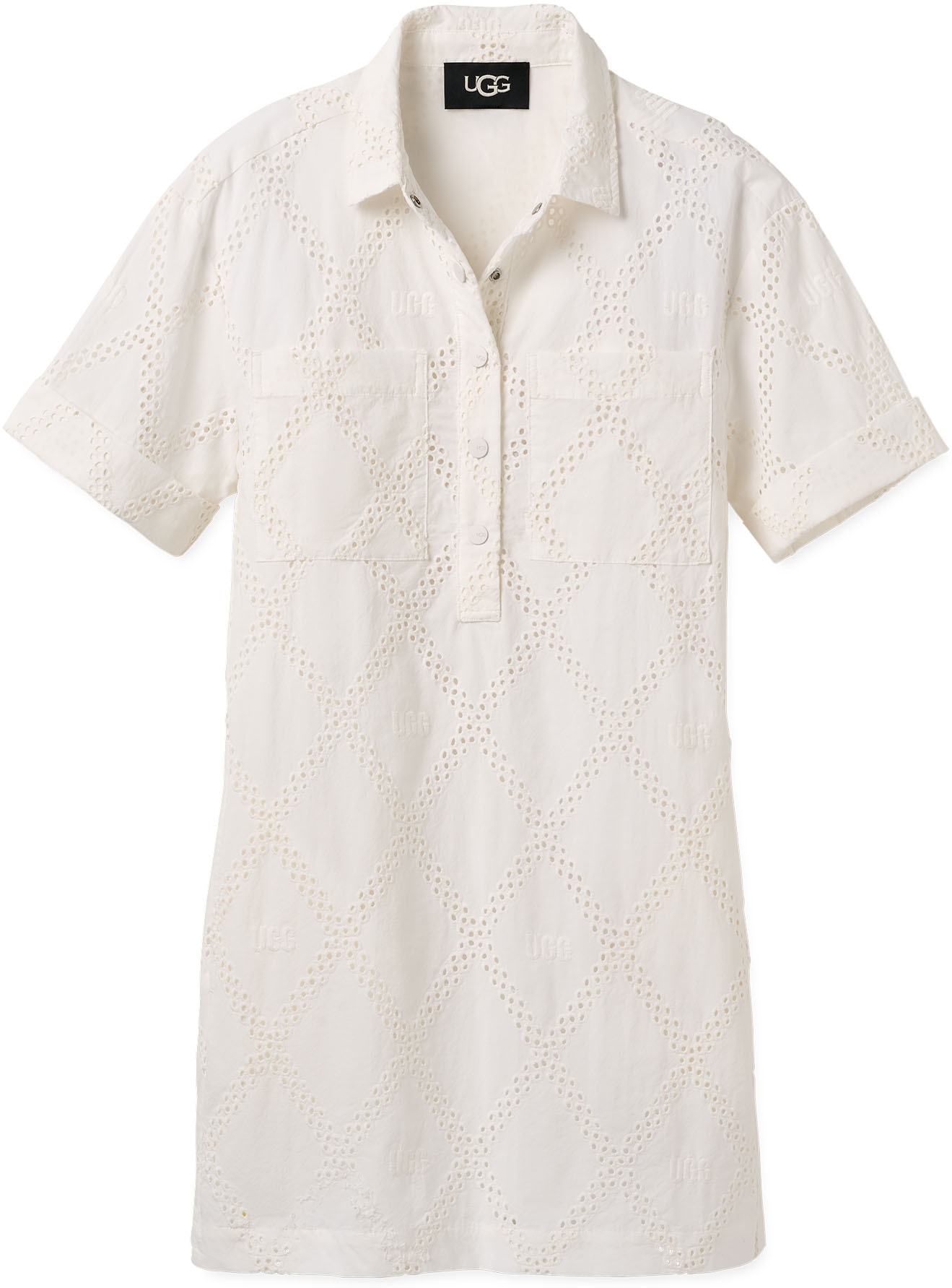UGG Blusenkleid »Inya Dress UGGEyelet«, Mit Rundhalsausschnitt
