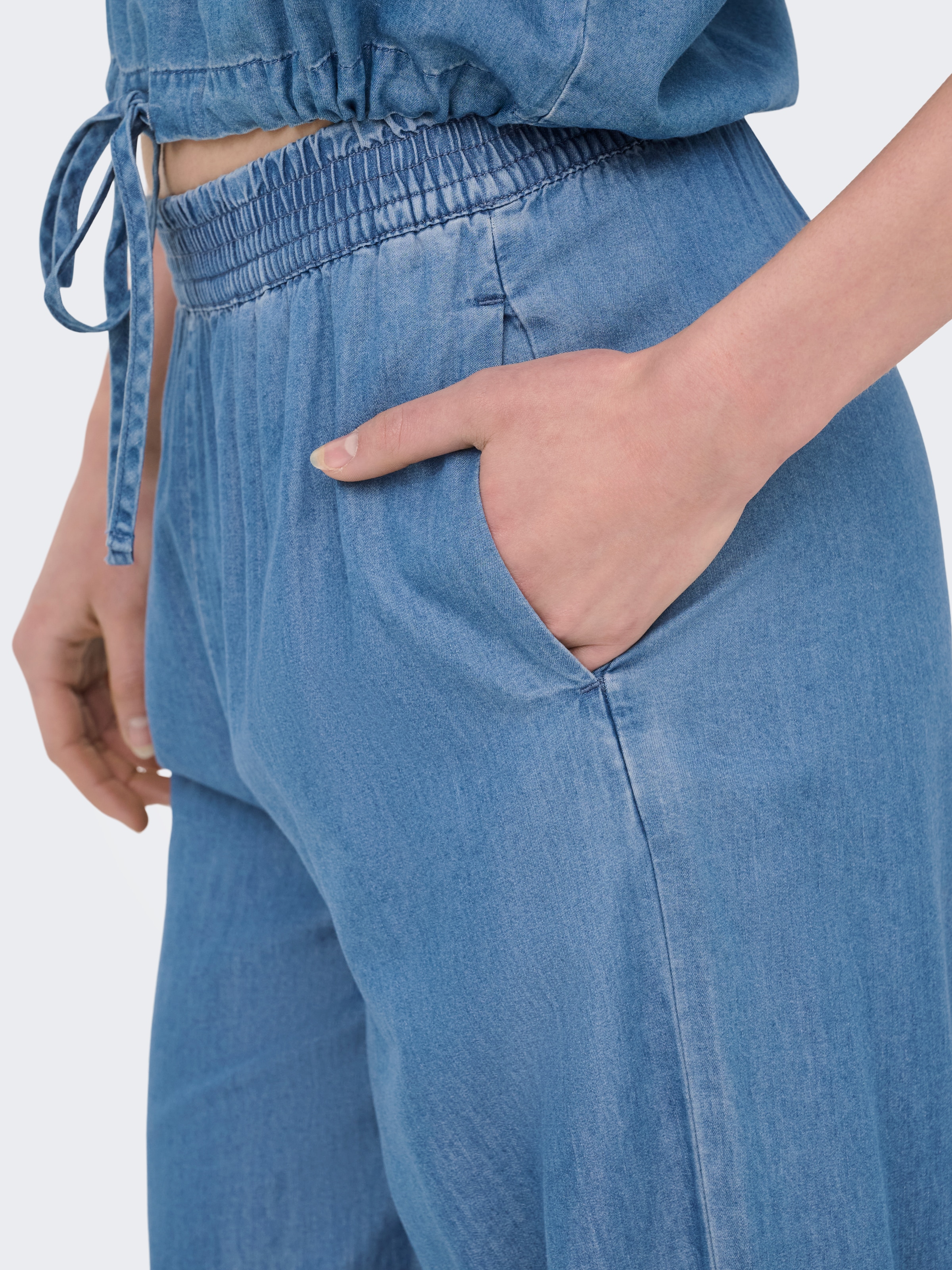 ONLY Weite Jeans »ONLETTY-BEA ELASTIC WIDE DNM QYT« Baumwollmischung, regular waist