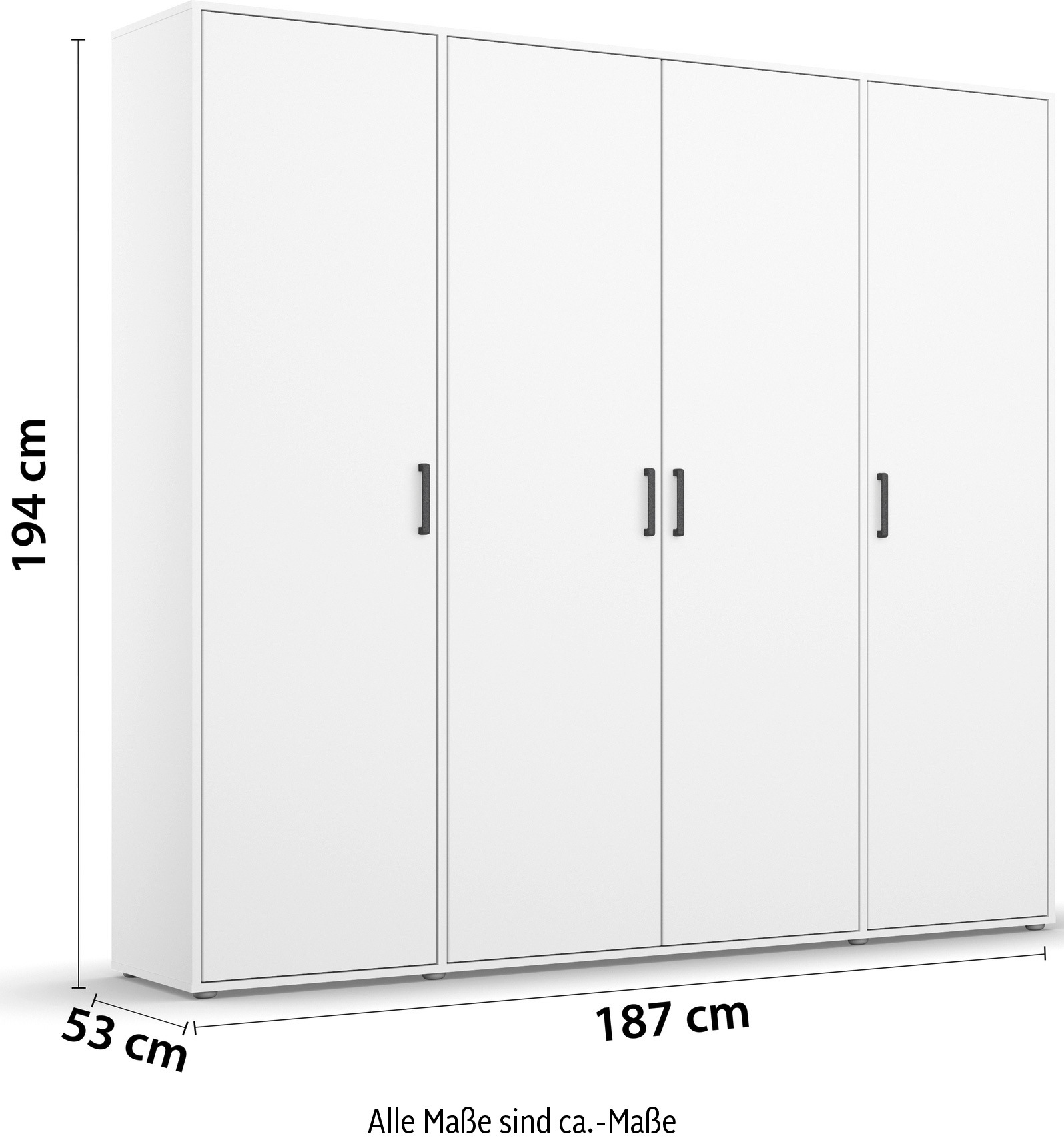 rauch Kleiderschrank »VOYAGER Otto´s Choice Garderobe Wäscheschrank TOPSELLER Schlafzimmer«, (in 3 verschiedenen Ausstattungen BASIC/CLASSIC/PREMIUM), Schrank mit modernen Griffen in viel Stauraum MADE IN GERMANY