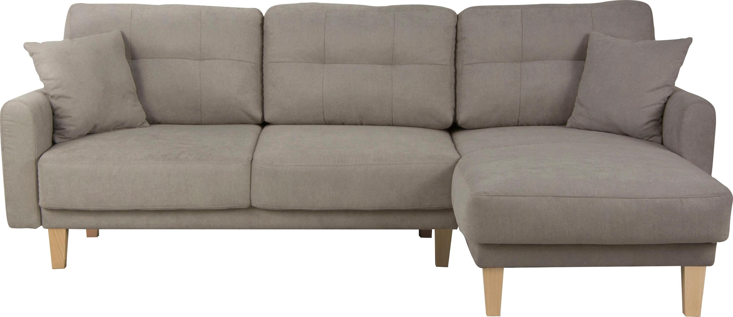 Home affaire Ecksofa »TRIPLO optionale Schlafsofa mit Bettkasten, Maße B/T/H: 234/164/89 cm«, L-Form wahlweise mit Bettfunktion - Liegefläche 132x210 cm