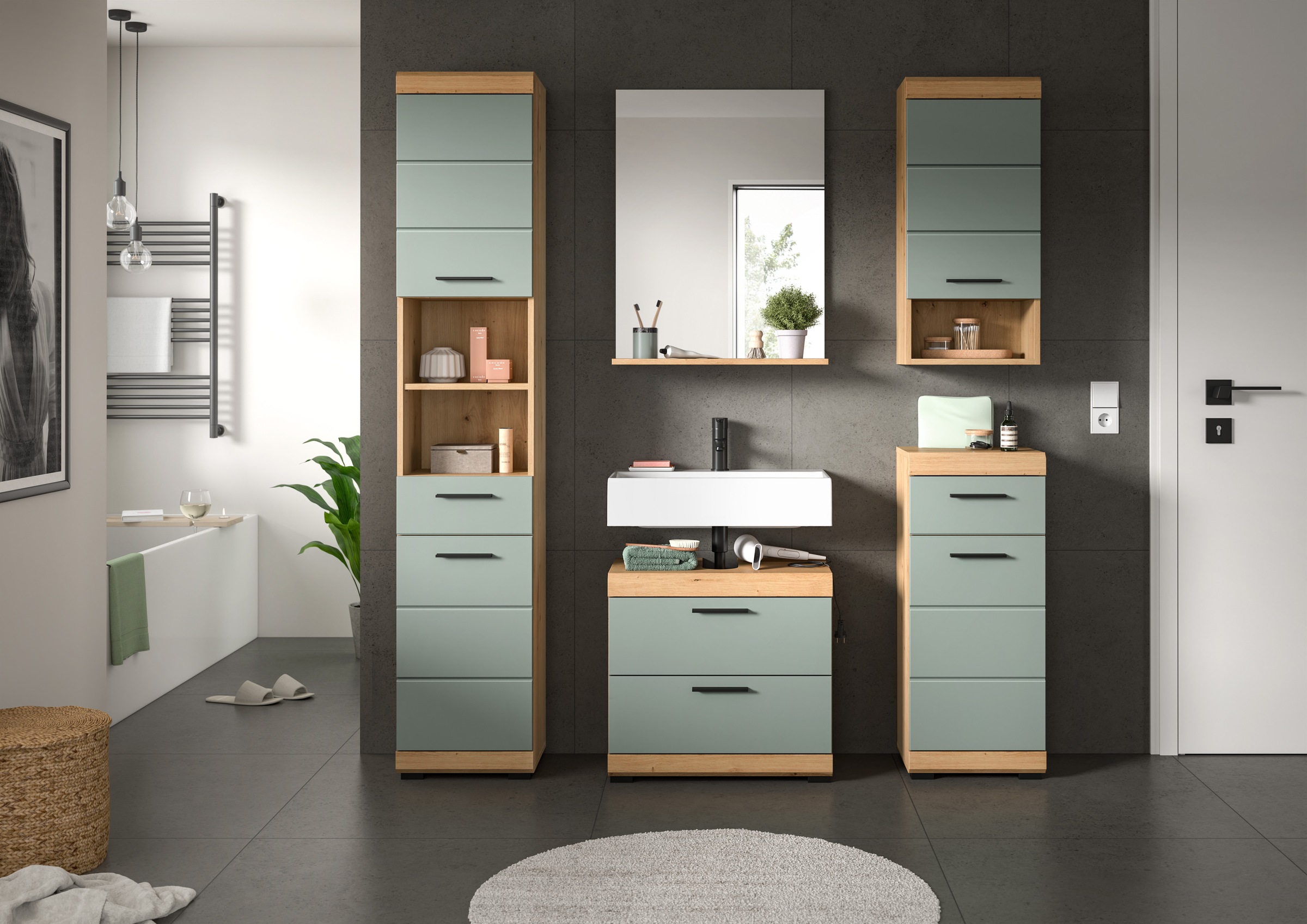 INOSIGN Badmöbel-Set »Siena, 5 teilig, bestehend aus:« Set, TOPSELLER!, 5 S günstig online kaufen