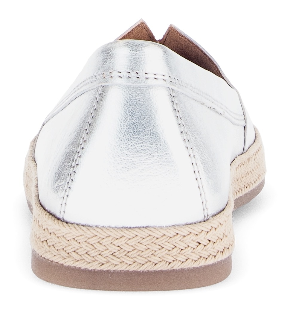Gabor Slipper, Schlupfschuh, Bequemschuh, Flats mit jutebezogenem Plateau