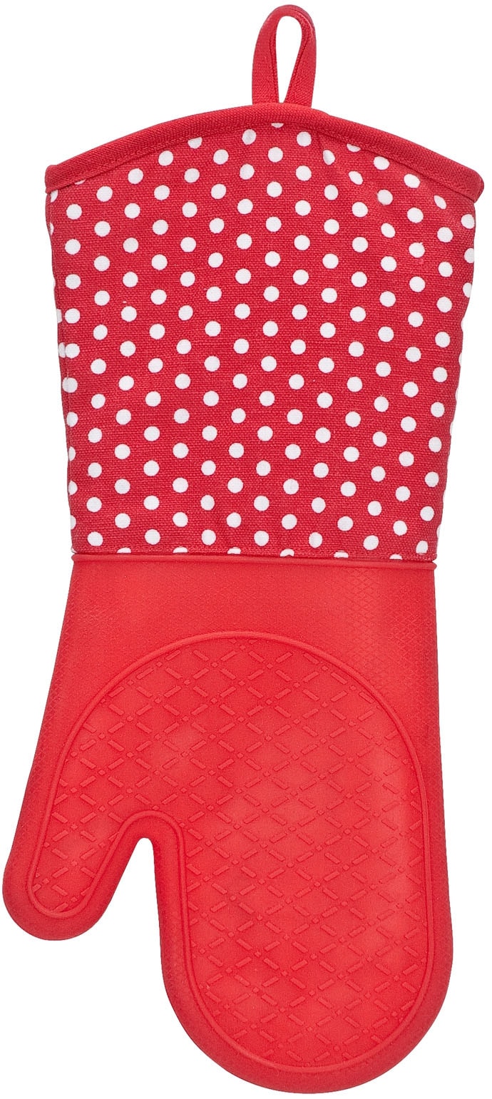 WENKO Topfhandschuhe »Modell Silikon«, (Set, 2 tlg.), Ofen- und Grillhandschuhe, Hitzeschutz, Baumwollinnenseite, 1 Paar