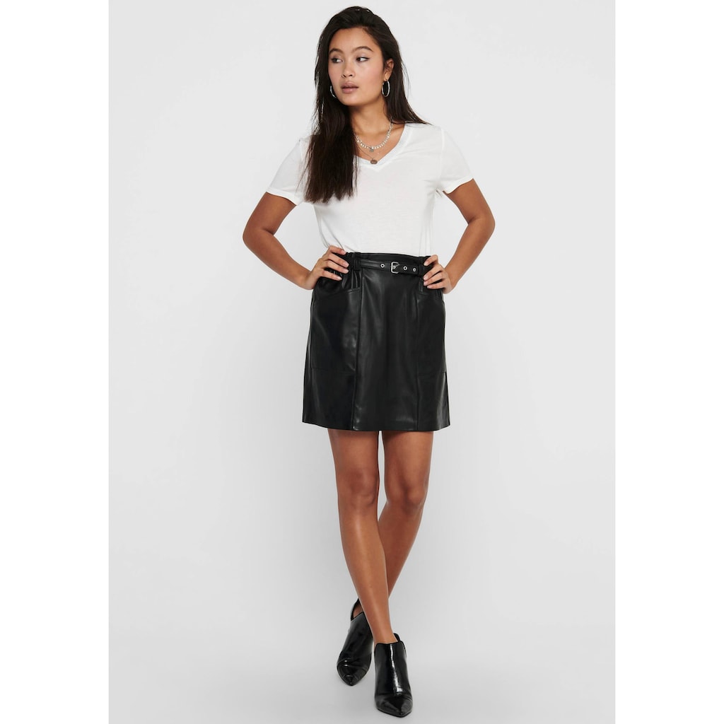 ONLY Lederimitatrock »ONLHEIDI FAUX LEATHER SKIRT OTW NOOS«