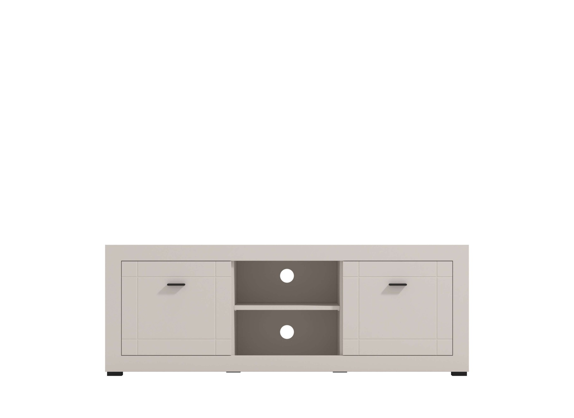 Home affaire Lowboard »Warwick TV-Board, TV-Kommode, TV-Schrank, TV-Unterschrank, TV-Möbel« Elegantes Lowboard in Kaschmir mit viel Stauraum, Heißfolienprägung