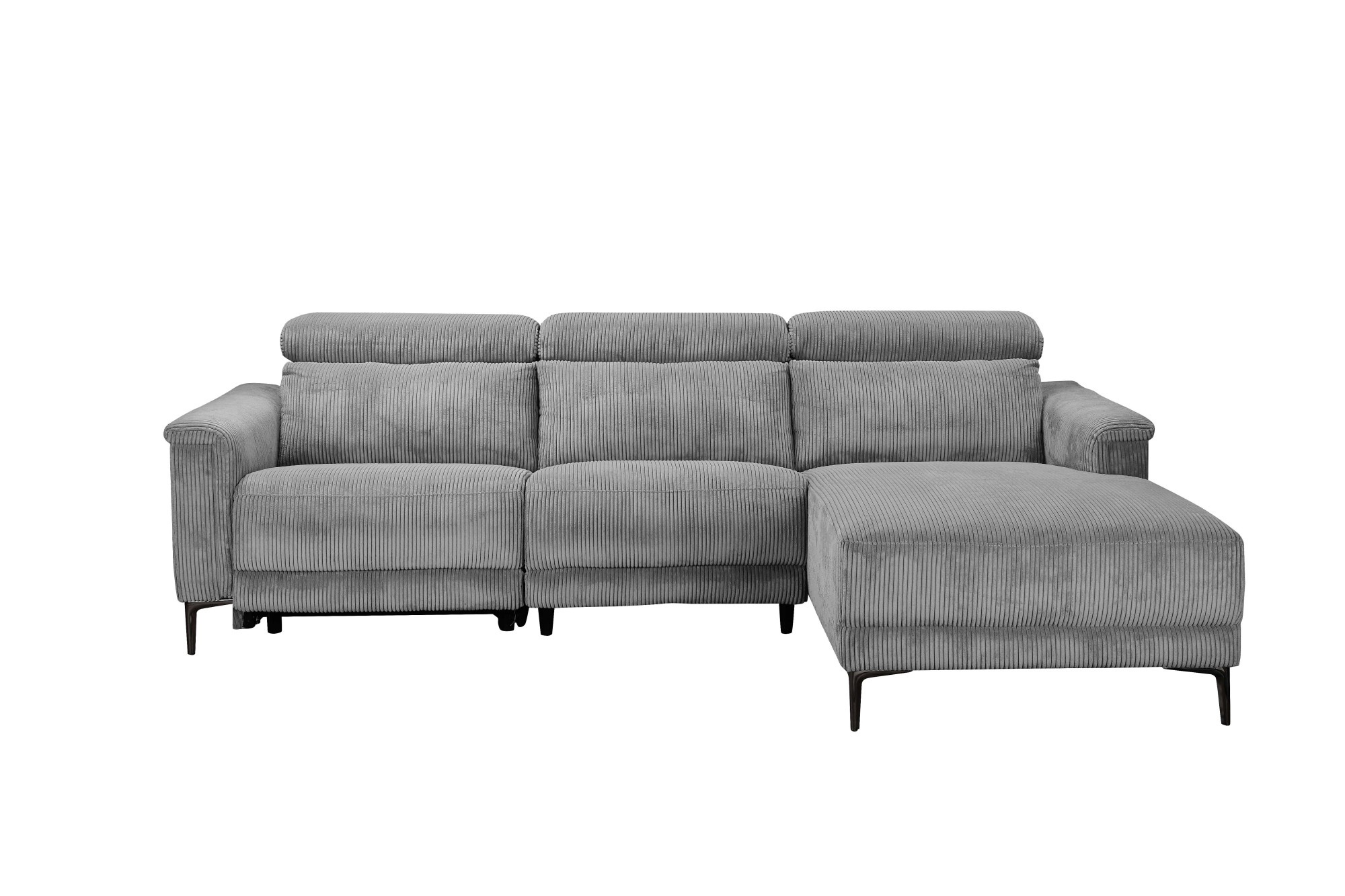 Home affaire Ecksofa »Lund in Cord, L-Form, 261 cm, manuelle und elektr. Re günstig online kaufen