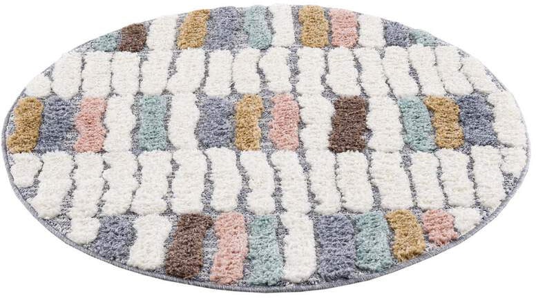 Carpet City Hochflor-Teppich »Focus 3032«, rund, 20 mm Höhe, Boho-Teppich, Hochtief-Muster/ 3D-Effekt, für Wohnzimmer, Schlafzimmer