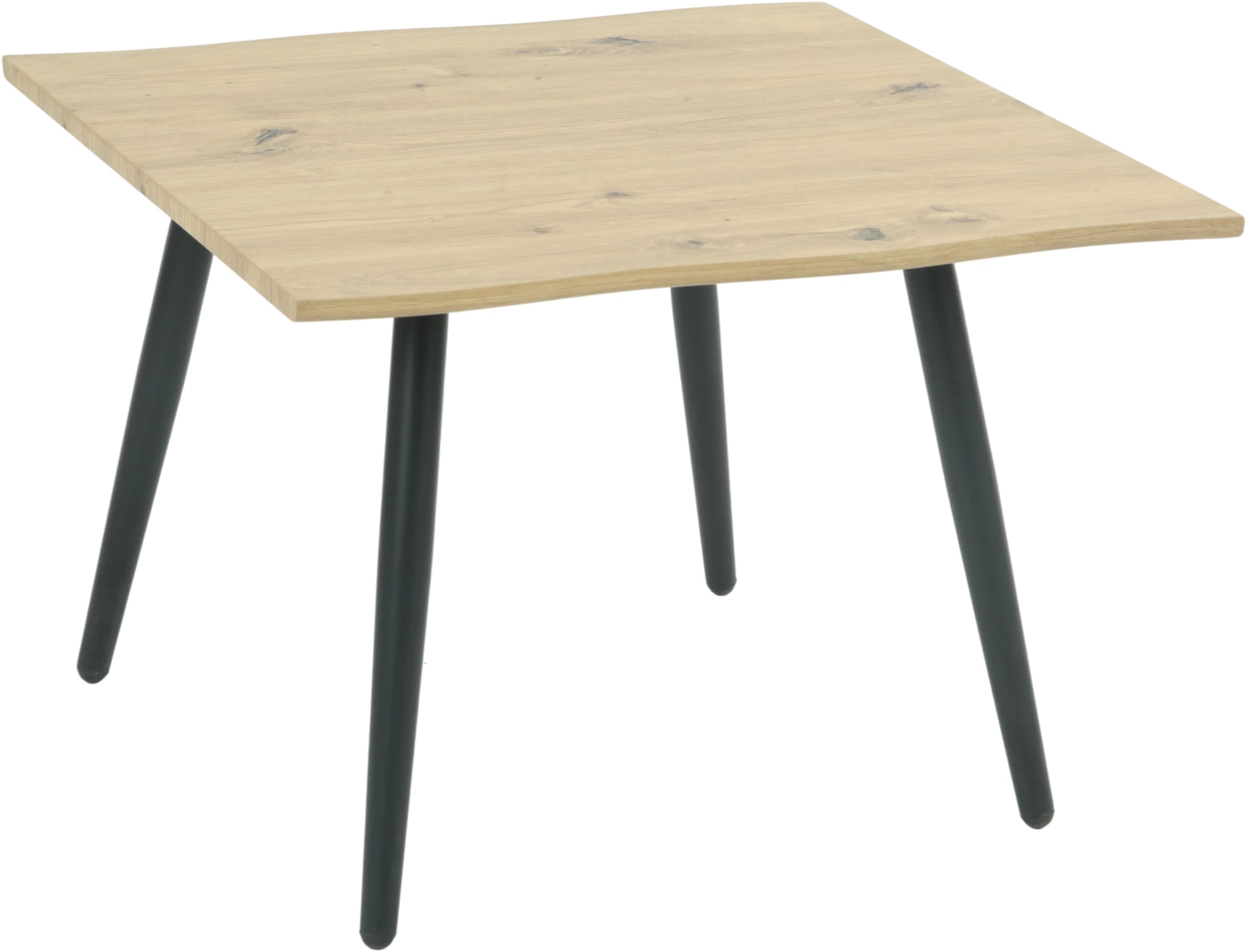HELA Couchtisch »ZÜRICH«, Baumkantenoptik,Vierfuß,quadratisch,60 x 60 cm