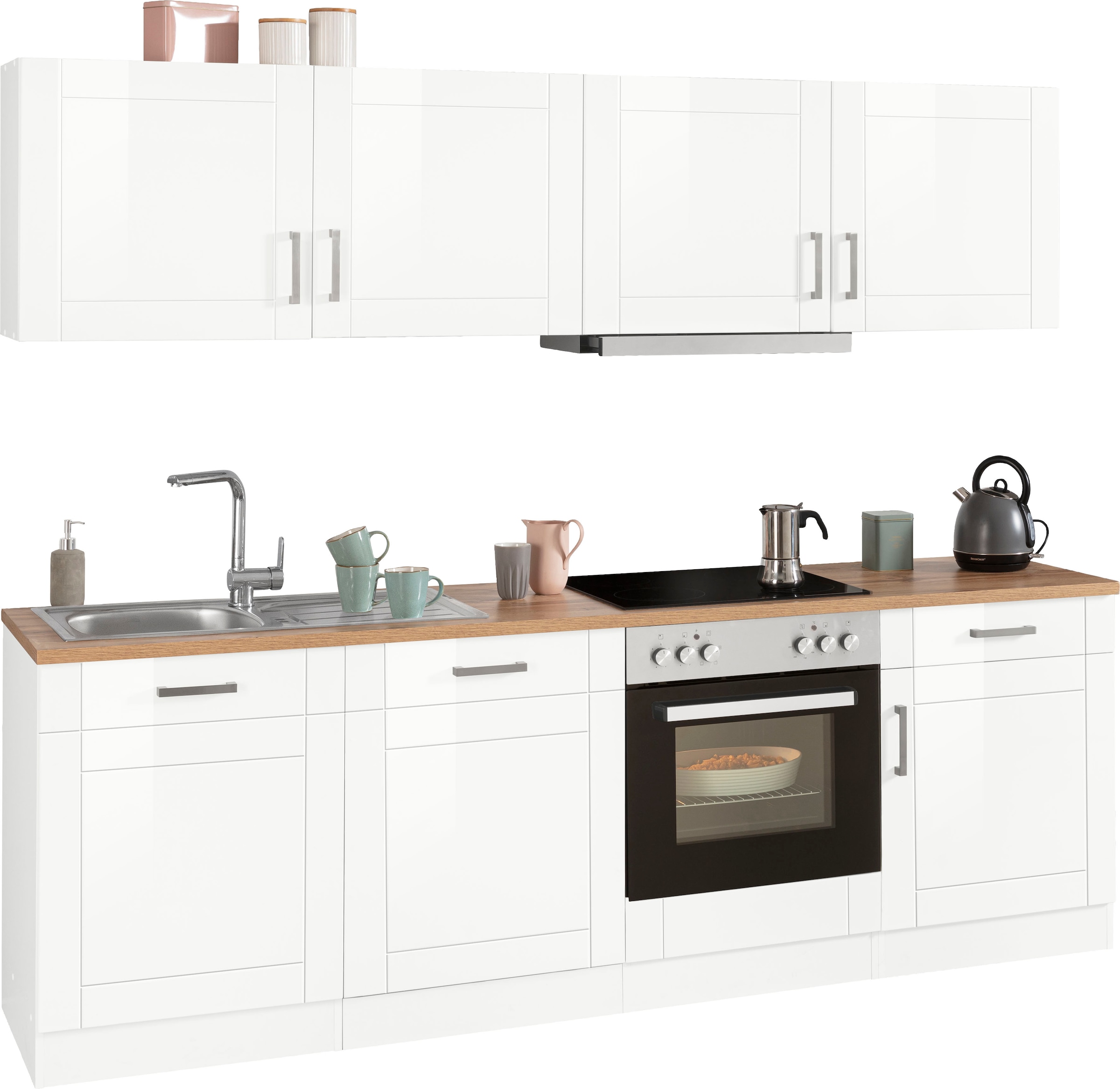 KOCHSTATION Küchenzeile »KS-Tinnum« mit E-Geräten, Breite 240 cm günstig online kaufen
