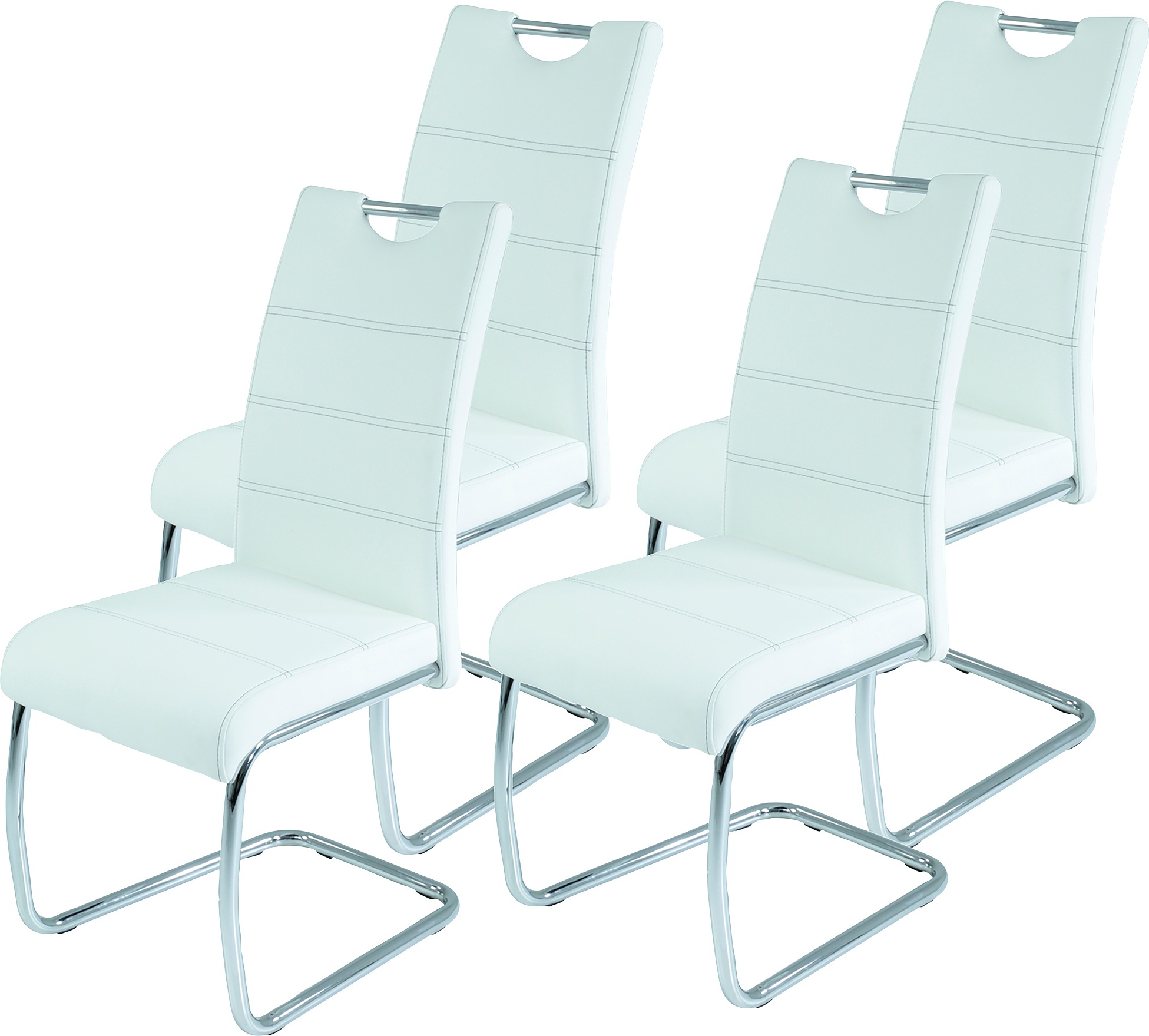 HELA Freischwinger »FLORA«, (Set), 4 St., Kunstleder, 1, 2 oder 4 Stück, Freischwinger