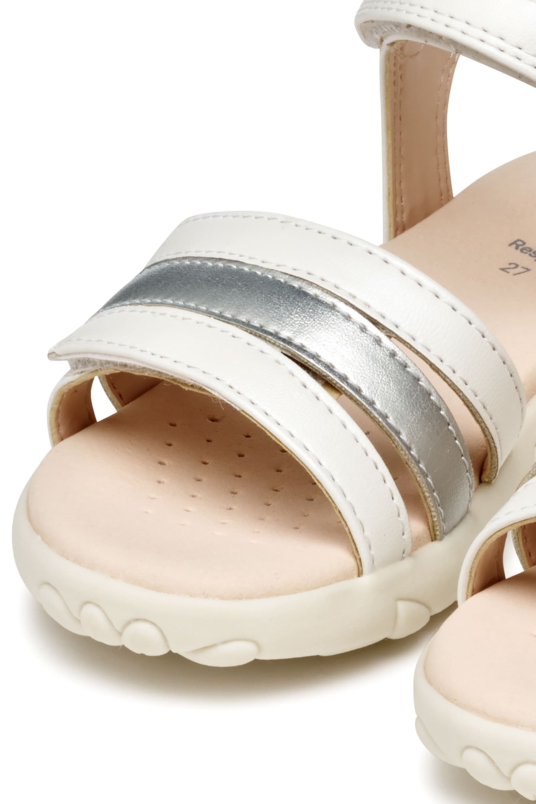 Geox Sandale »J SANDAL HAITI GIRL«  , Glitzersandale, Klettschuh im Metallic Look