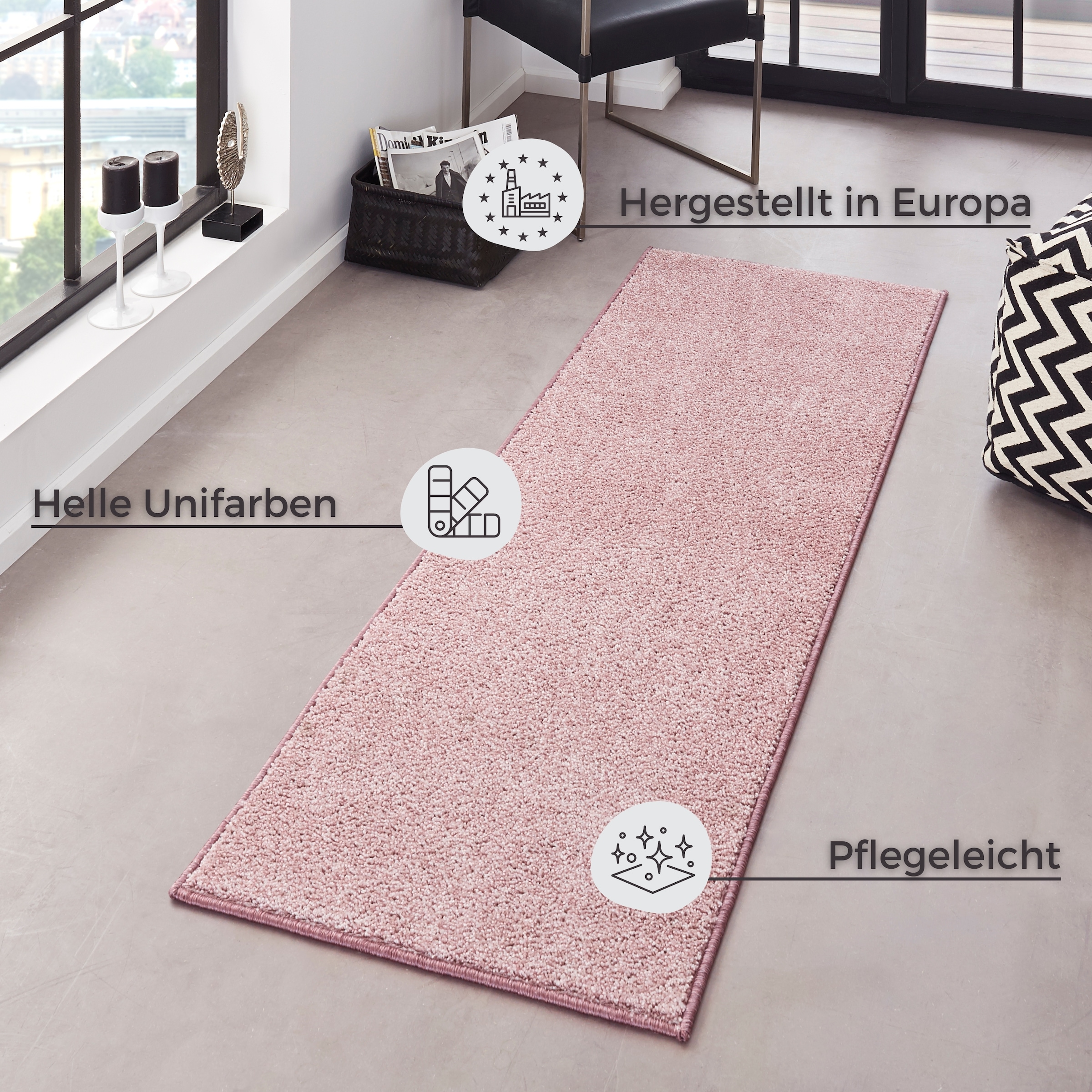 HANSE Home Teppich »Pure 100 Kurzflor«, rechteckig, 13 mm Höhe, Kurzflor, U günstig online kaufen